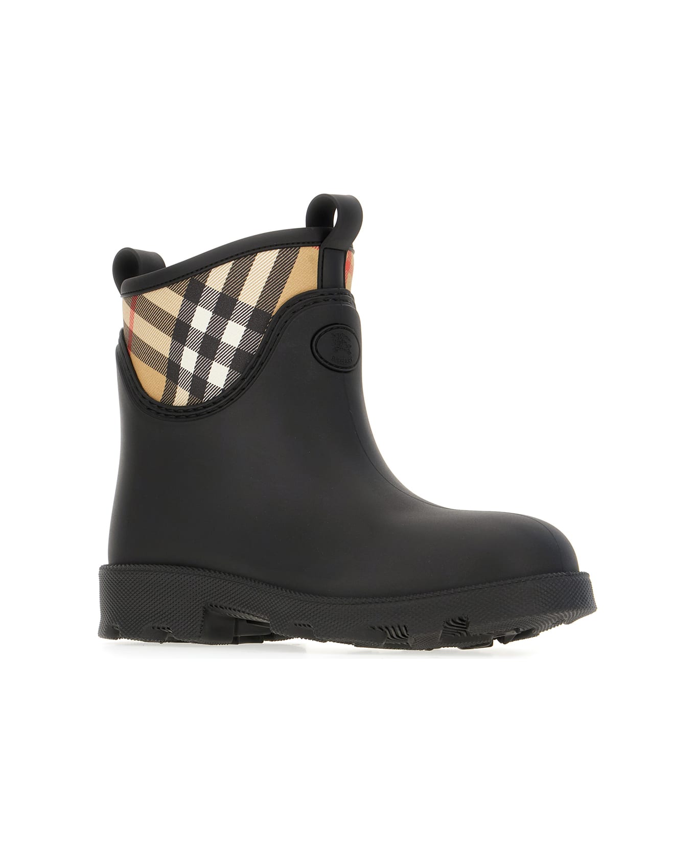 Burberry Black Rubber Ankle Boots - BLACK