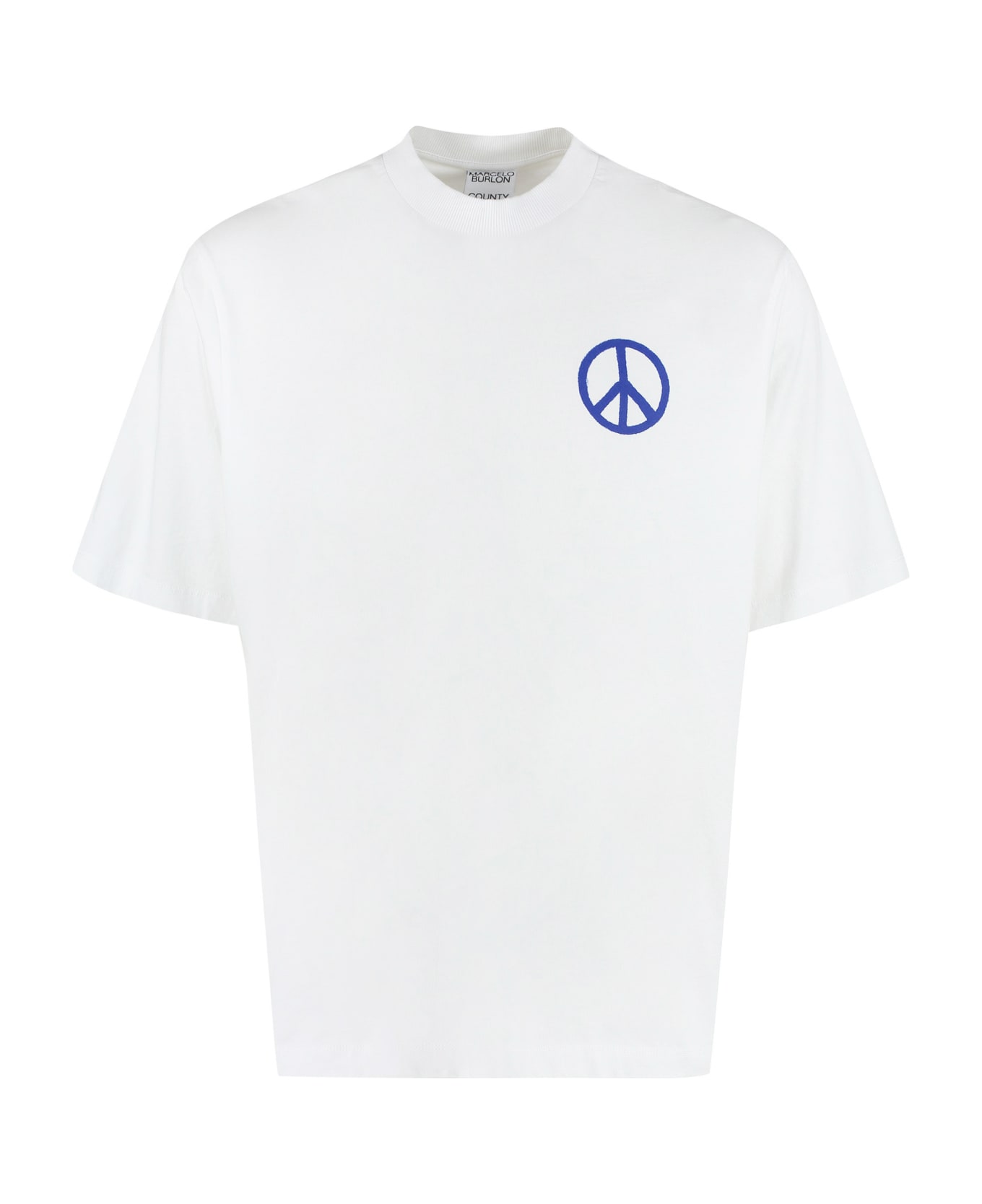 Marcelo Burlon Cotton Crew-neck T-shirt - White シャツ