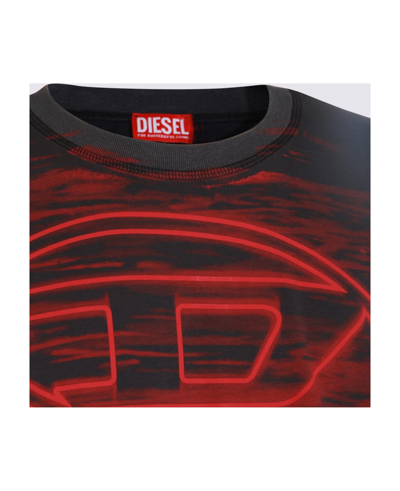 Diesel Grey Cotton T-shirt - Grey