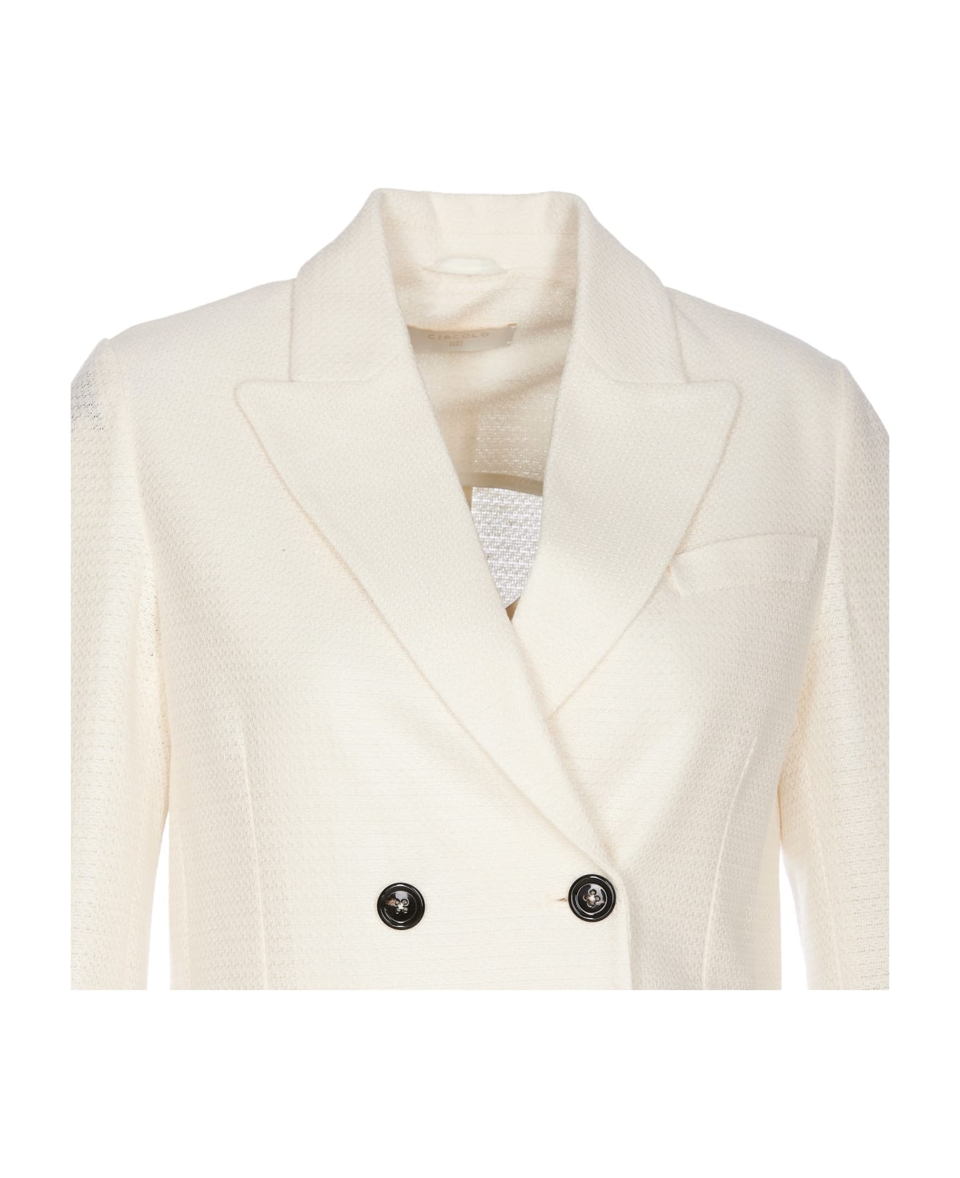 Circolo 1901 Double Breasted Button Jacket - White
