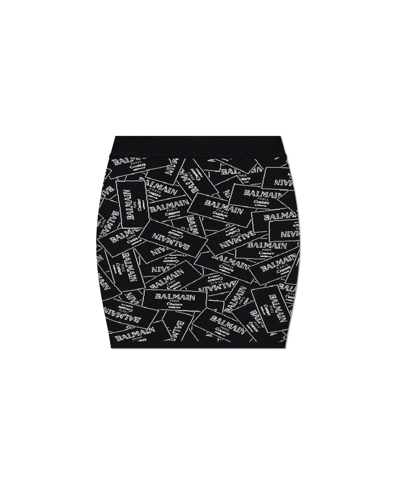 Balmain Logo Detailed Mini Skirt - Nero