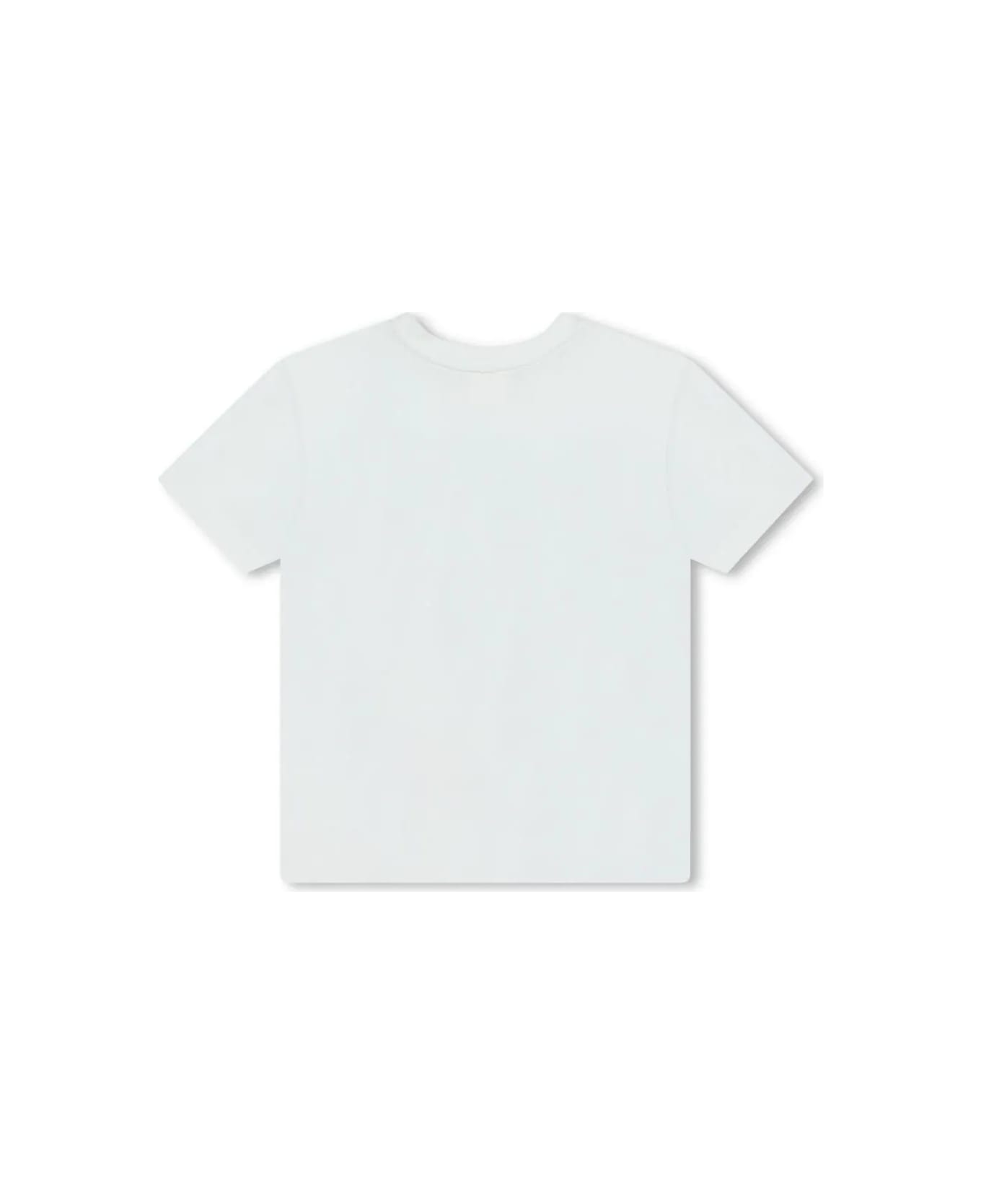 Givenchy White T-shirt With Applied Blue Logo - White Tシャツ＆ポロシャツ