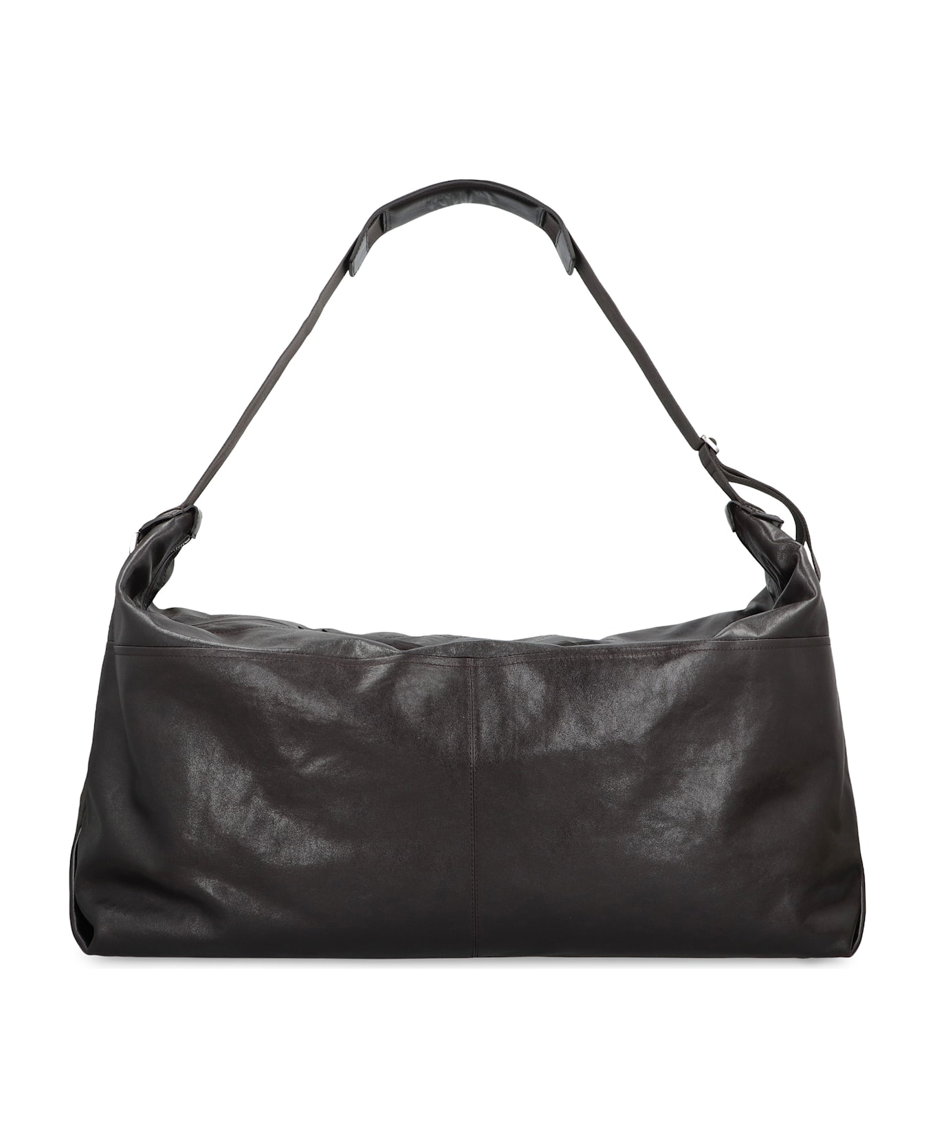 Lemaire Weekend Bag Berlingot 72h In Leather - brown