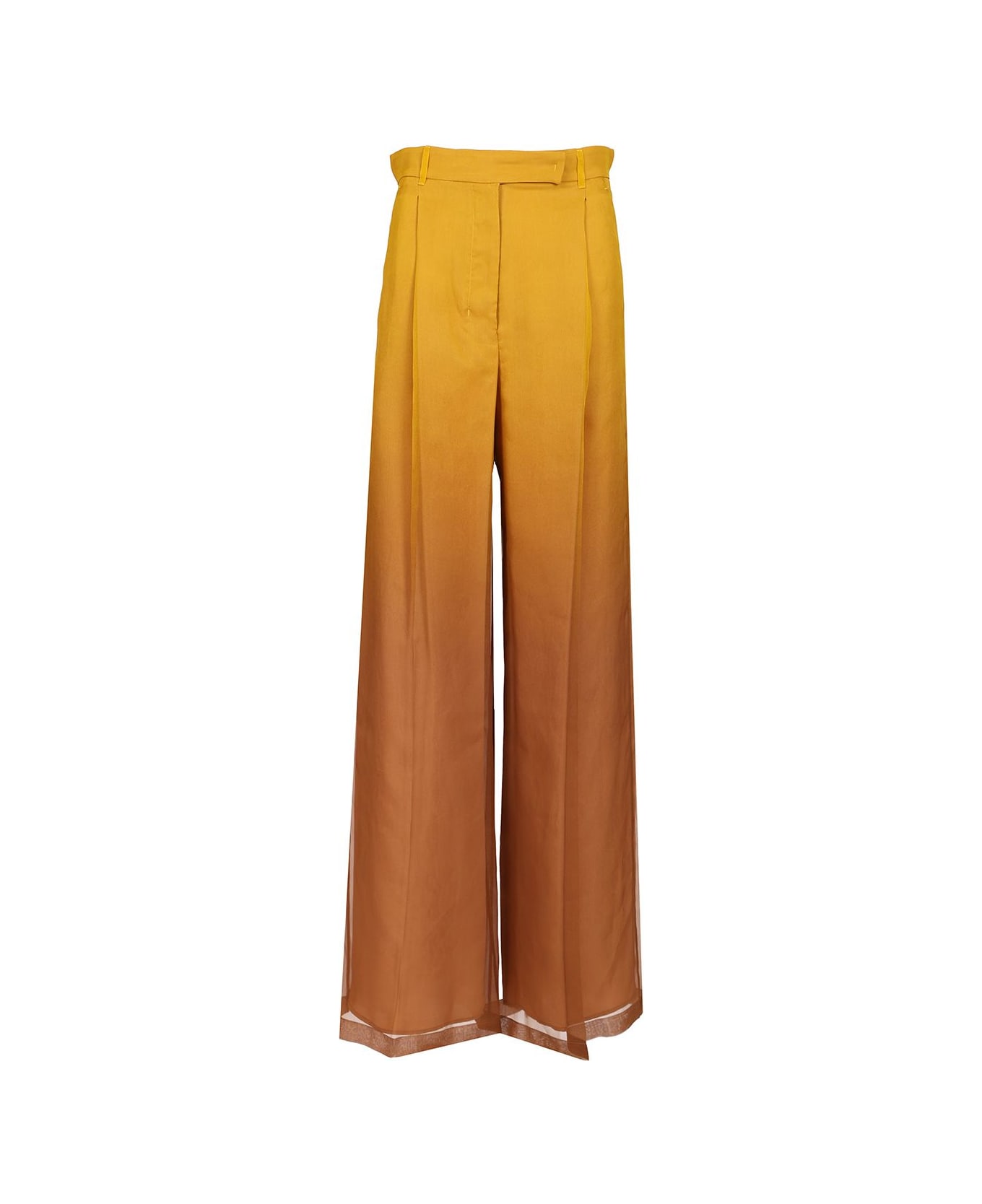 Baffo Wide Leg Pant Degrade' Silk Organza - Thumbnail 2