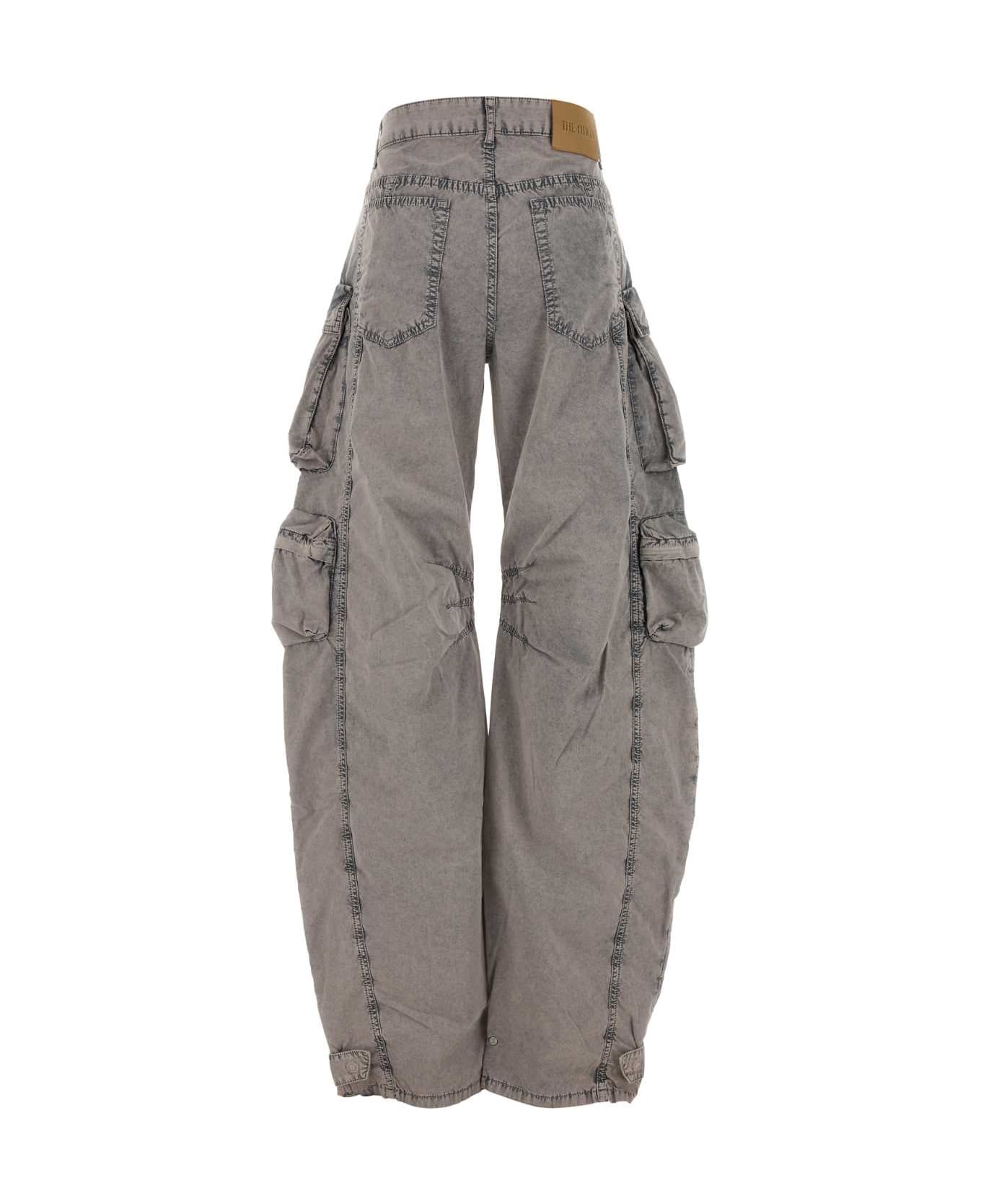 The Attico Grey Cotton Cargo Pant - GREY