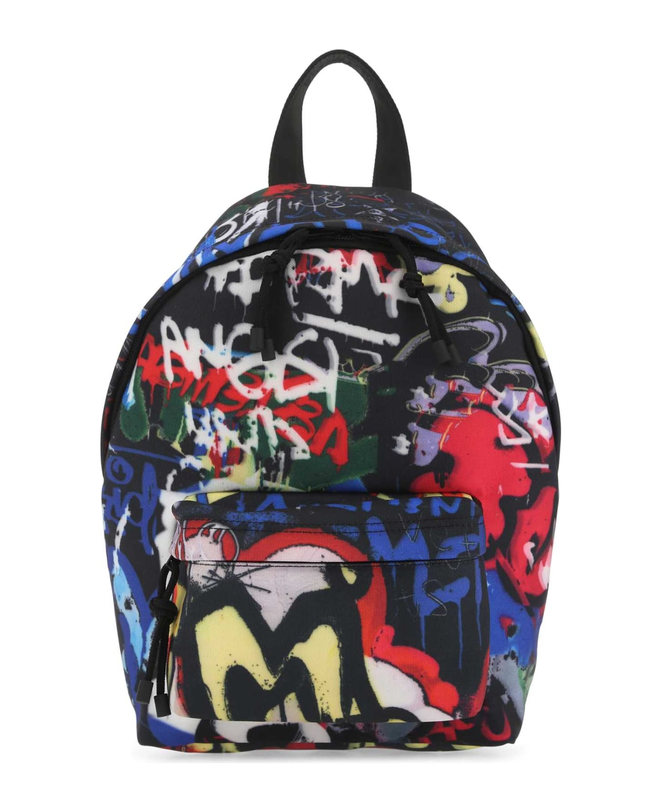 VETEMENTS Printed Nylon Mini Grafiti Backpack - BLACKGRAFFITI