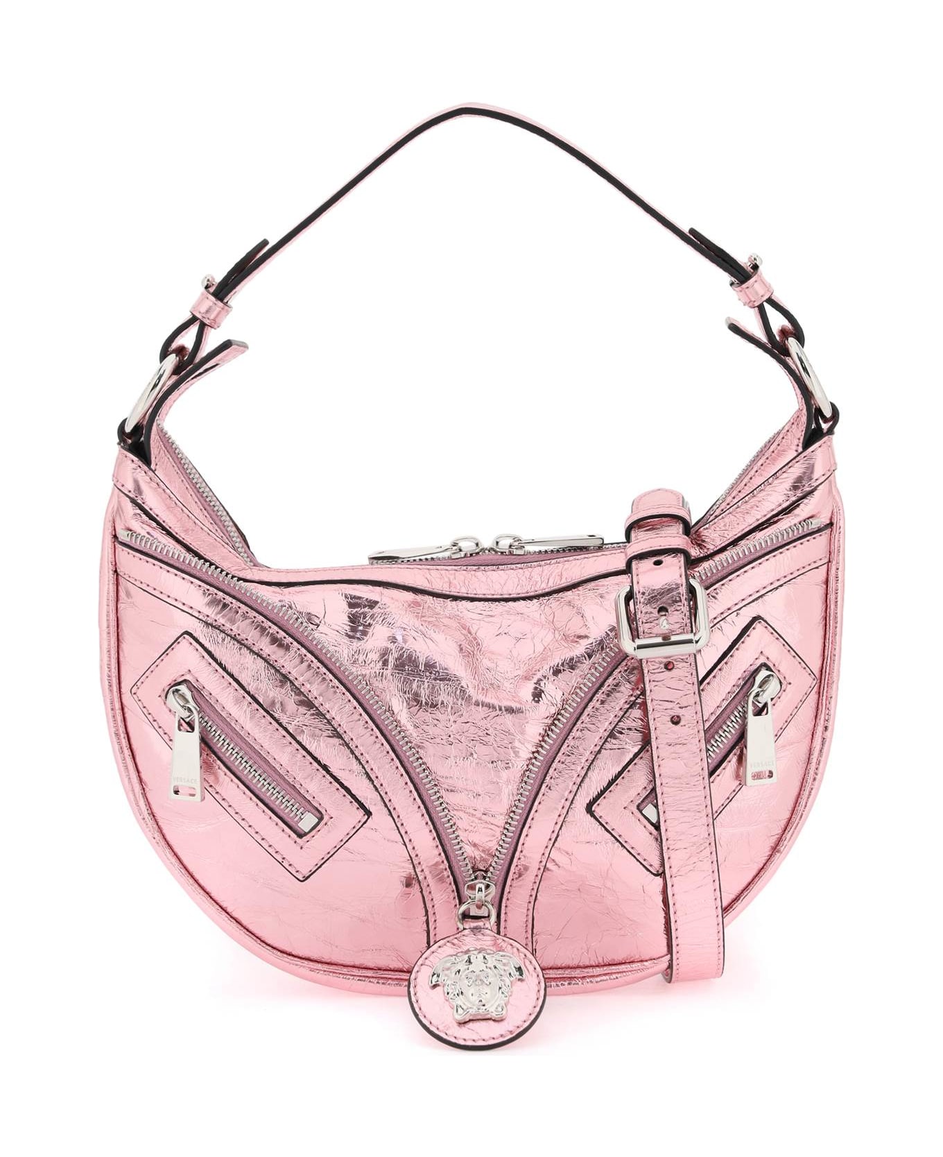 Versace Repeat Small Hobo Bag - P Baby Pink New Palladium