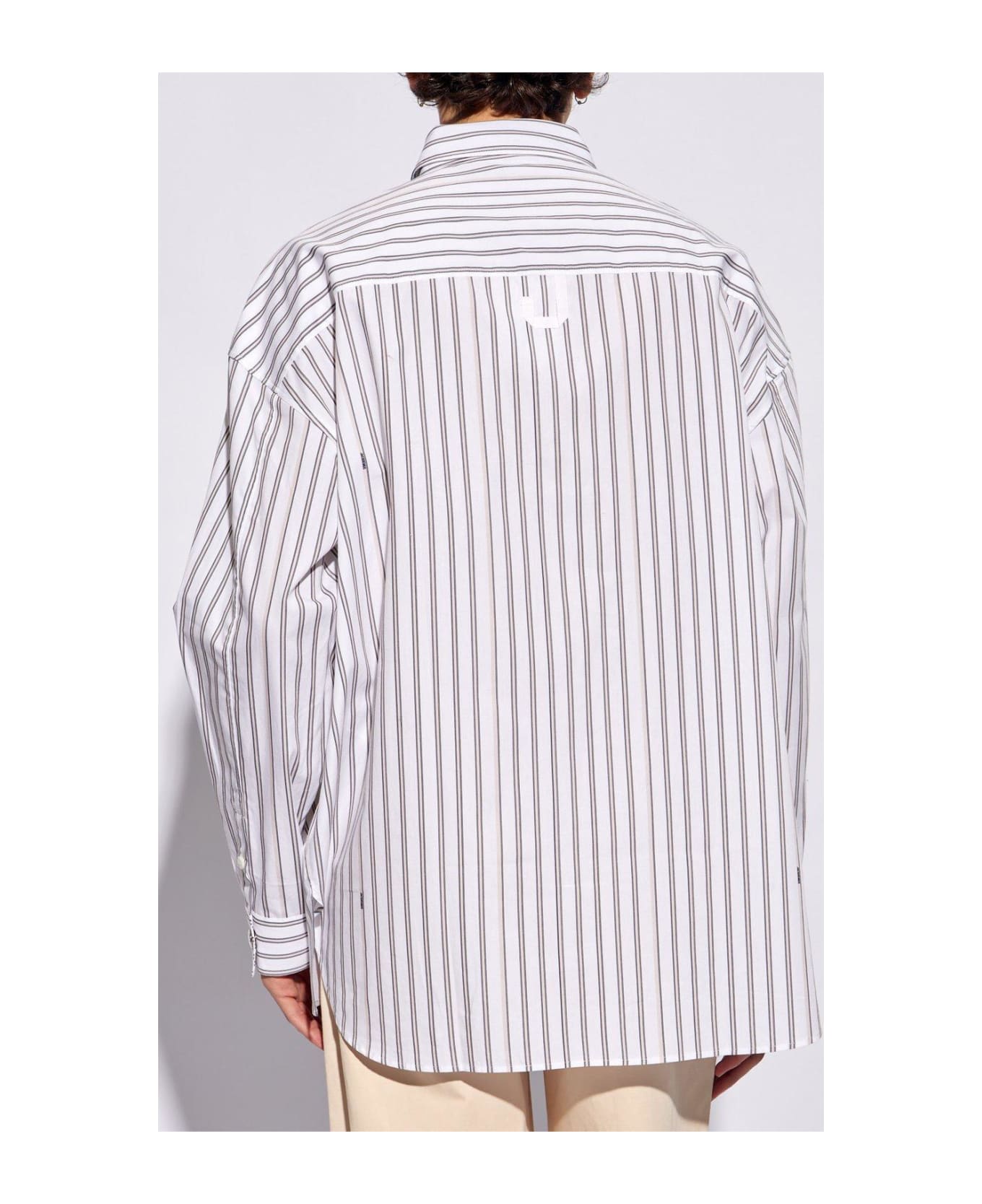 Jacquemus Striped Collared Long-sleeve Shirt - Red シャツ