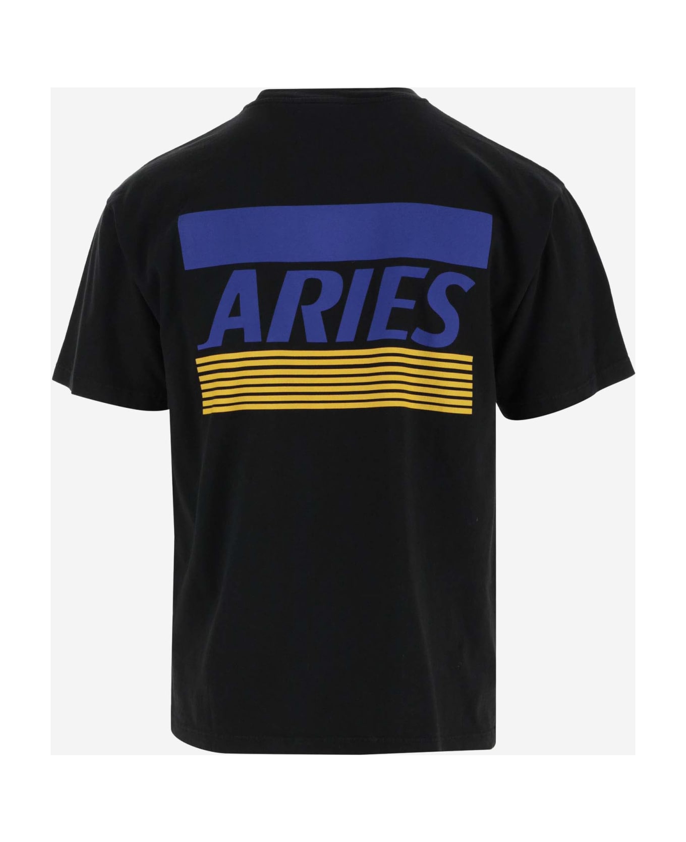 Aries Cotton T-shirt With Logo - Black