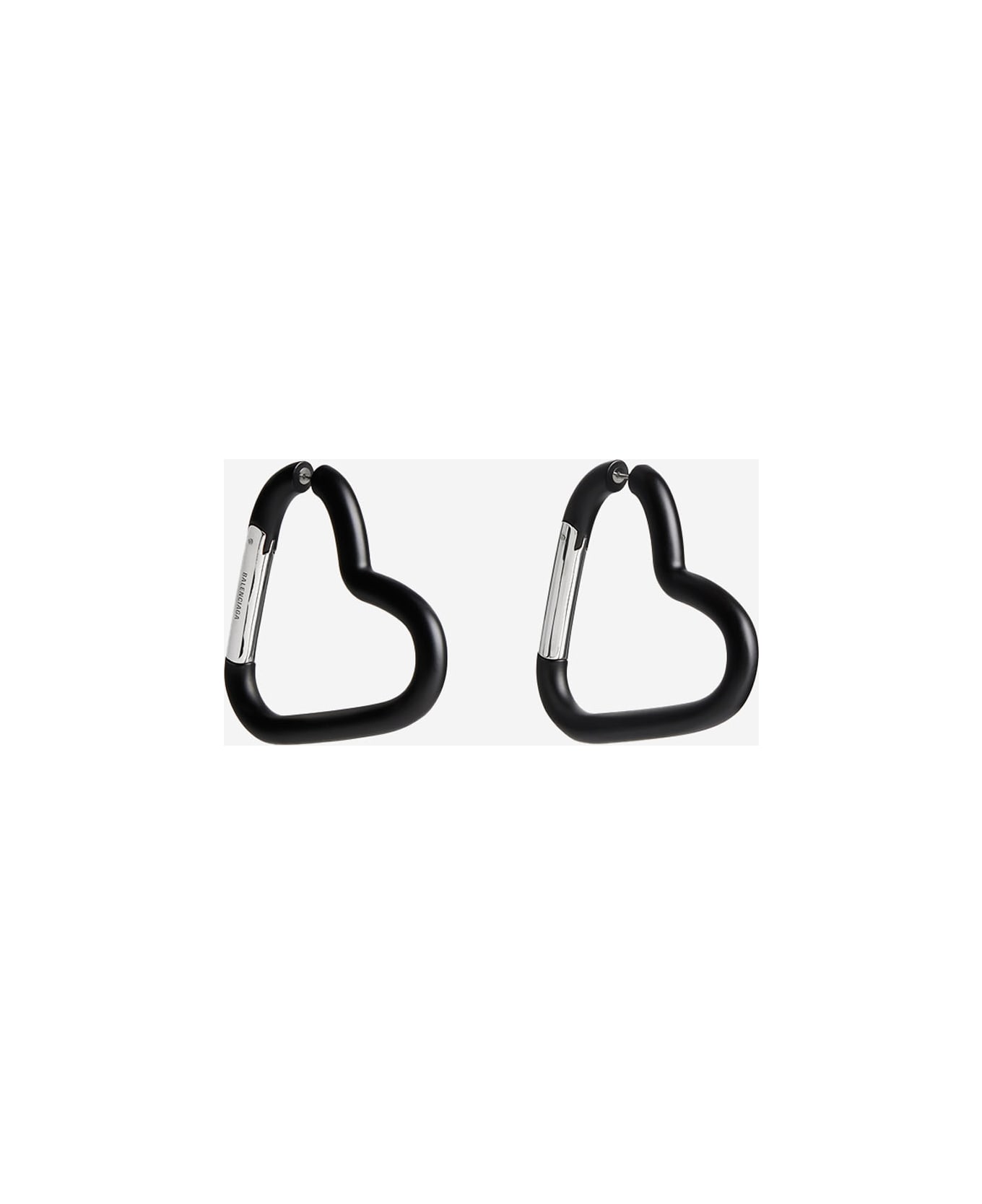 Balenciaga Love Clip Earrings - Black
