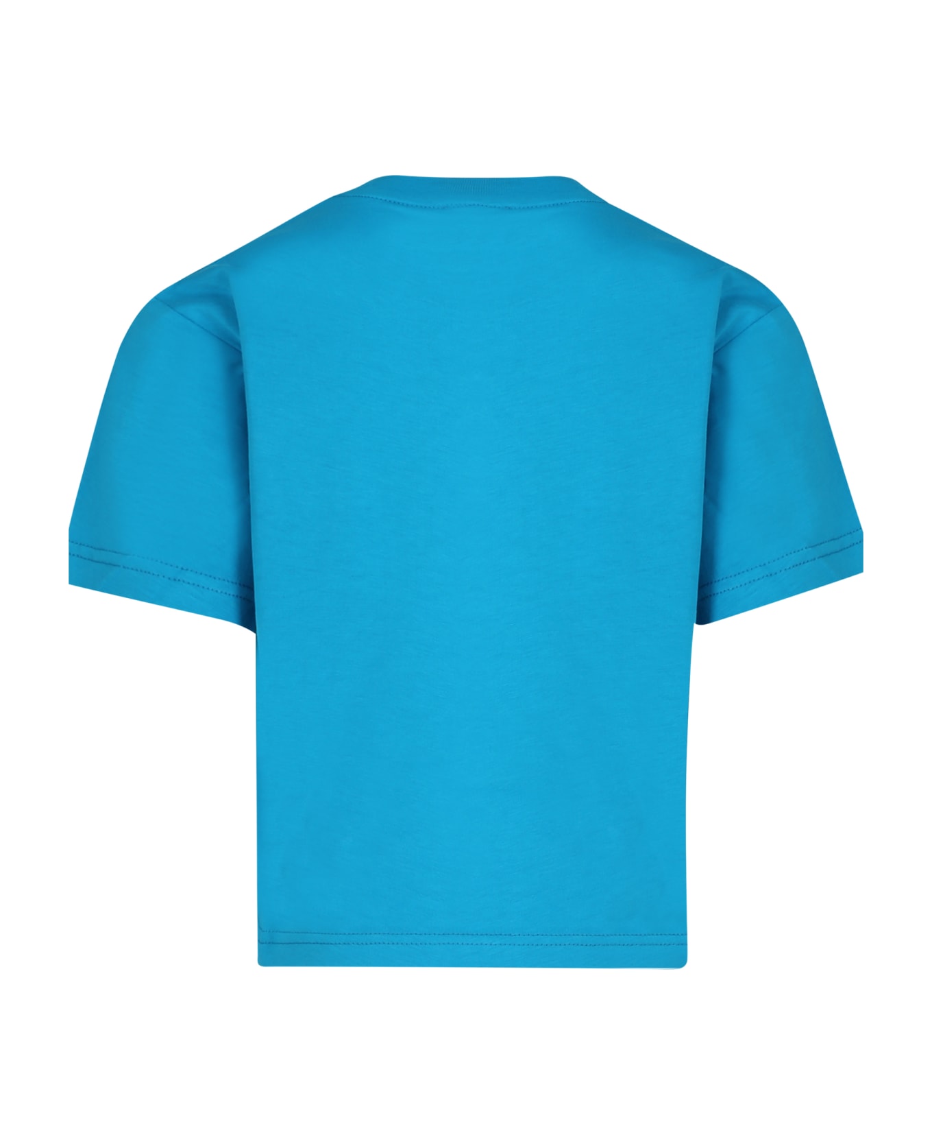 Lanvin Light Blue T-shirt For Boy With Logo - T Turchese