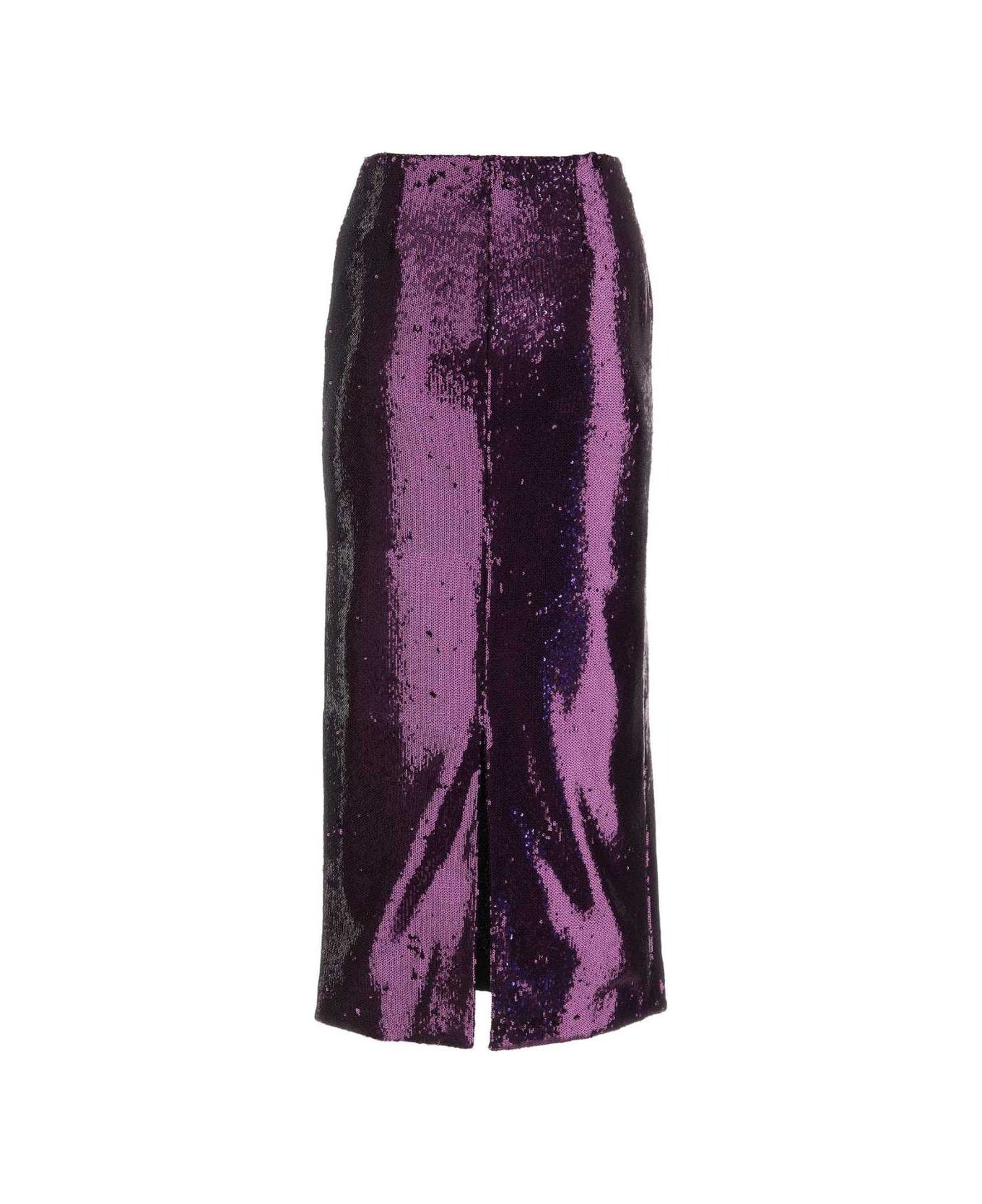 Philosophy di Lorenzo Serafini Sequined Straight Hem Skirt - Purple