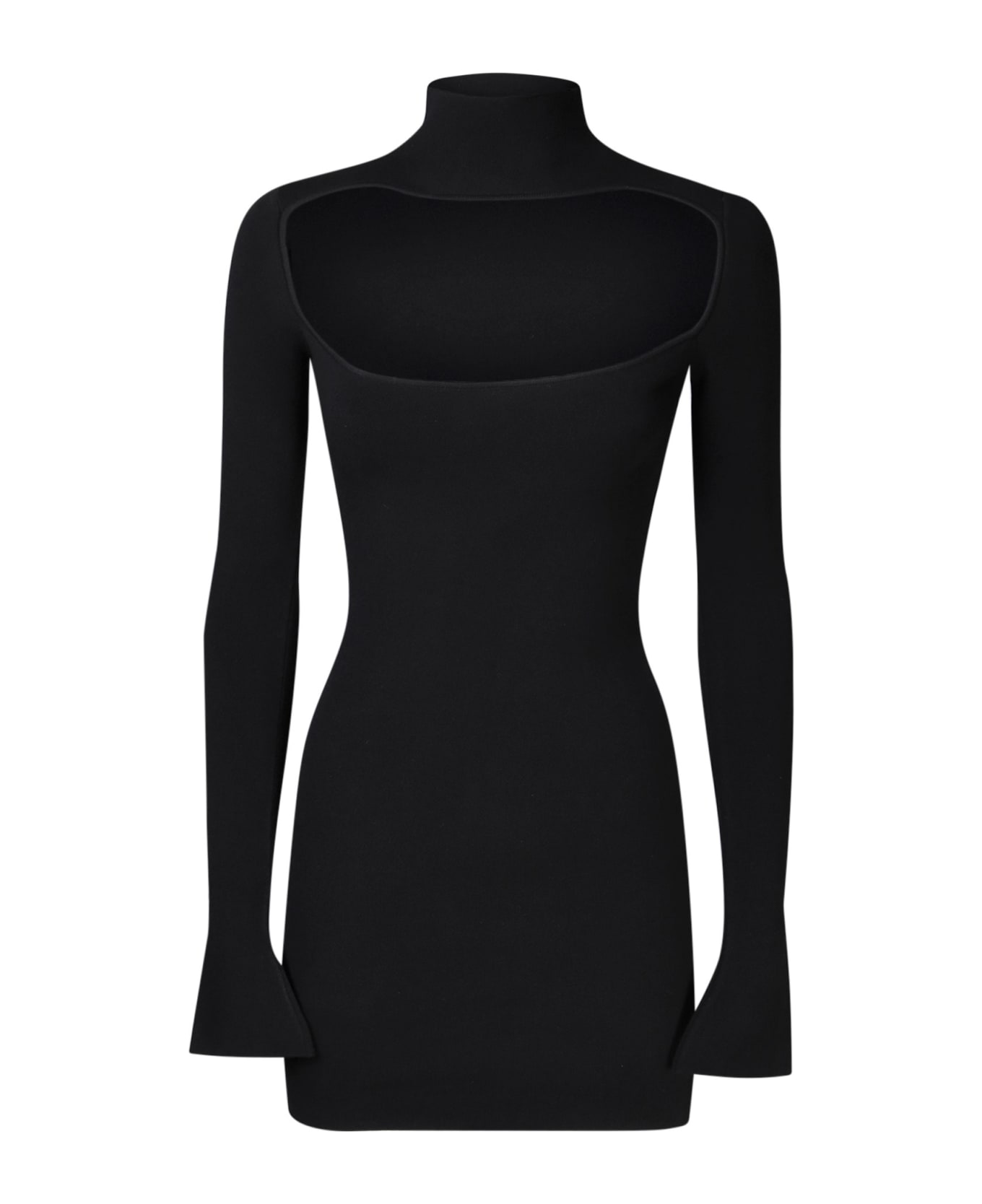 SSHEENA Black Knit Cut Mini Dress - Black ワンピース＆ドレス