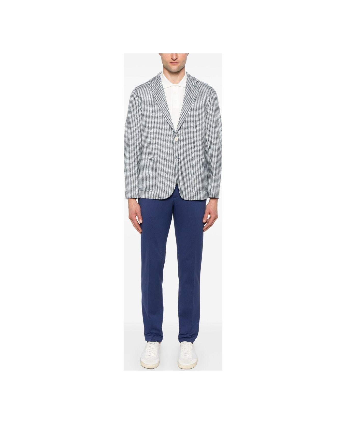 Circolo 1901 Checkered Blazer Jacket - Blue