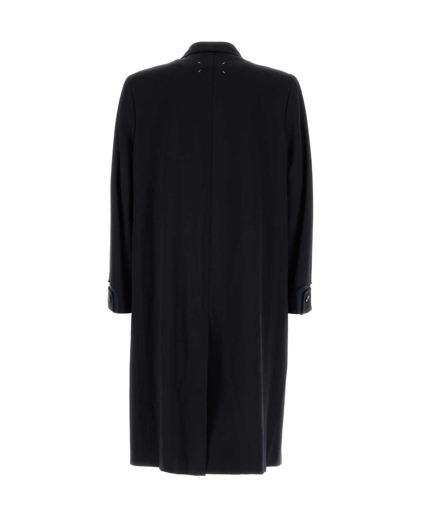 Maison Margiela Midnight Blue Wool Coat - BLUE