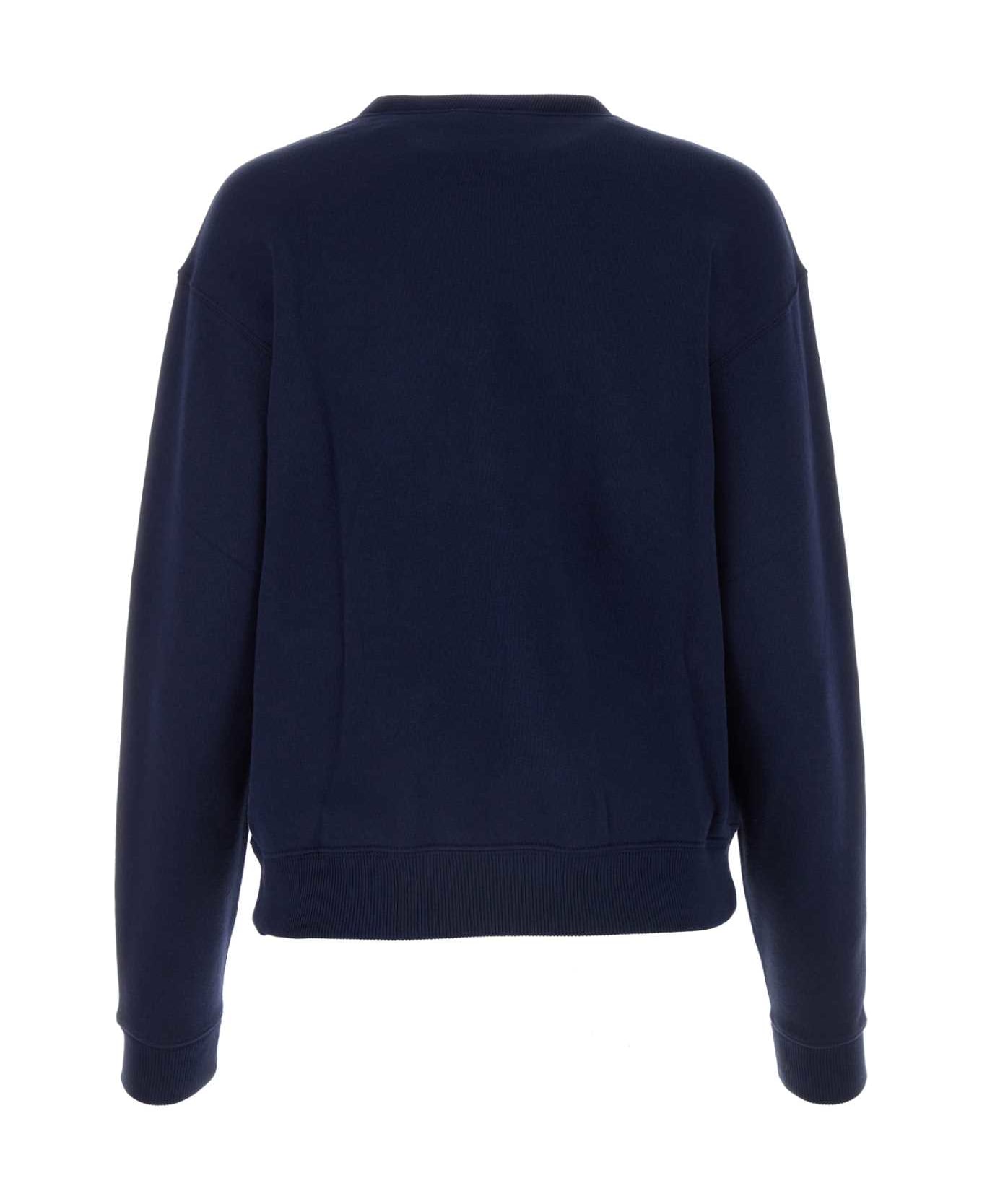 Polo Ralph Lauren Navy Blue Cotton Blend Sweatshirt - CRUISENAVY