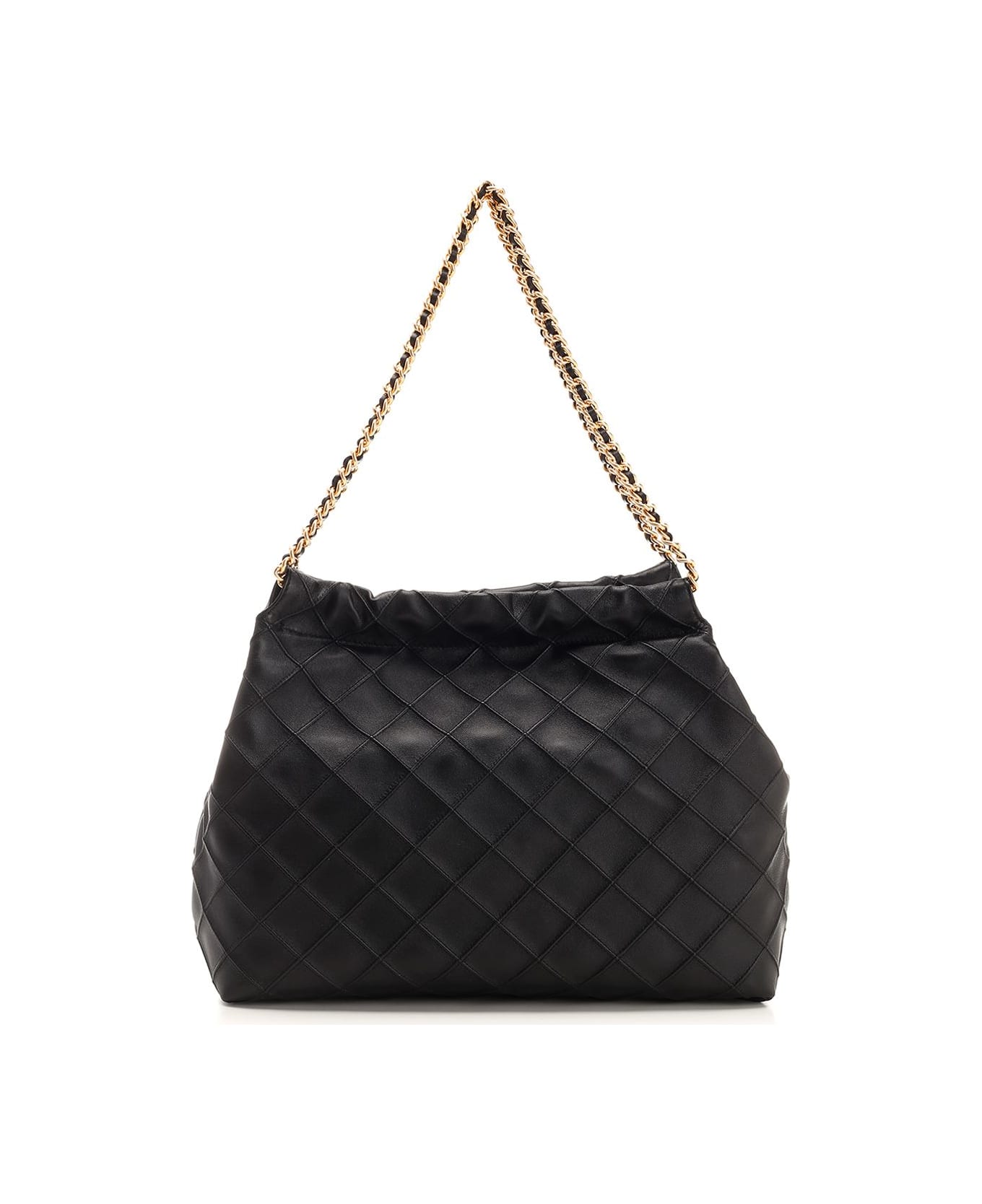 Tory Burch "fleming Soft Hobo" Tote Bag - Black