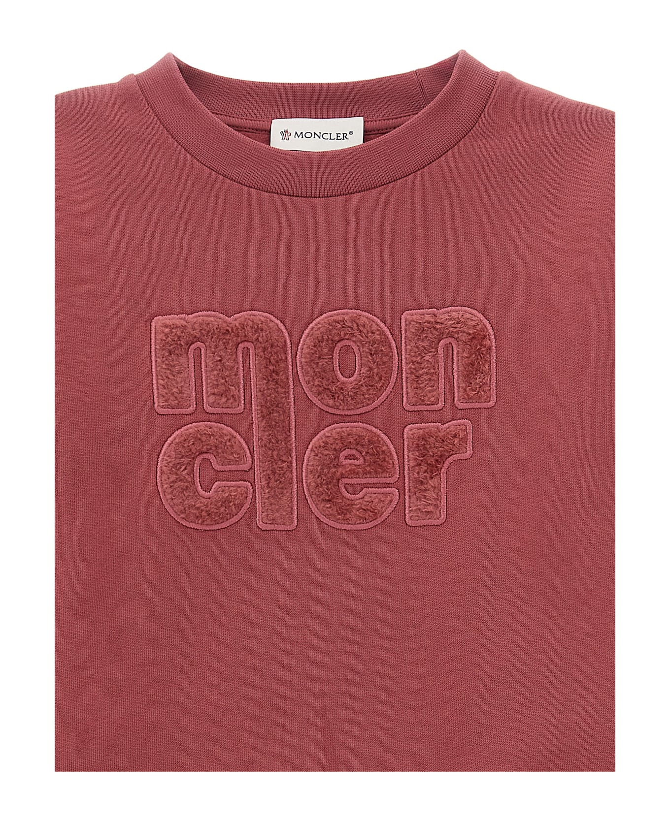 Moncler Teddy Logo Sweatshirt - Pink