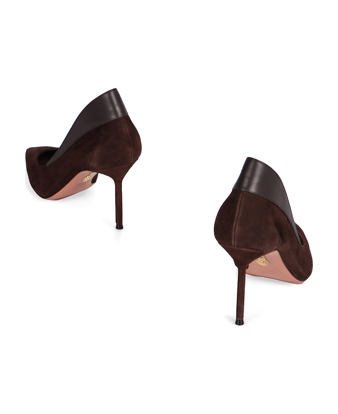 Aquazzura Décolleté Suede Glove - brown