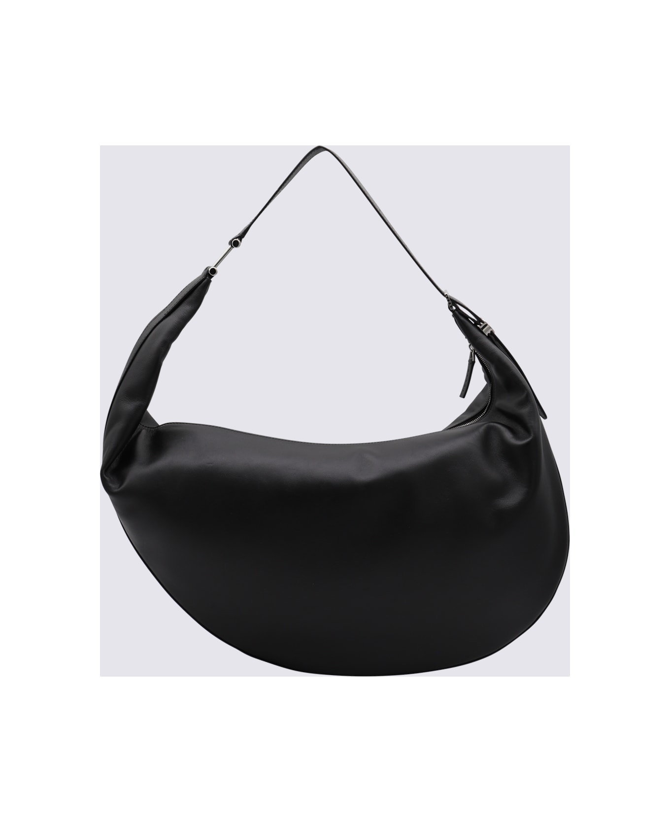 Marni Black Leather Hobo Dot Shoulder Bag - Black