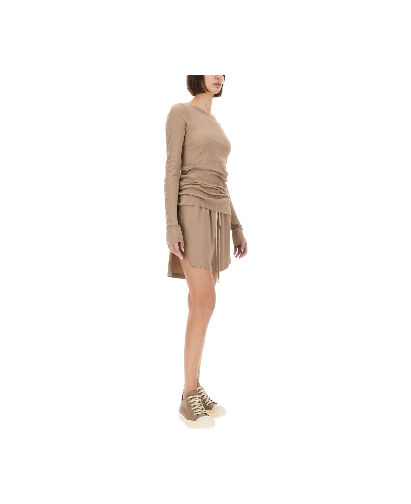 Rick Owens Relaxed Fit Bermuda Shorts - NUDE