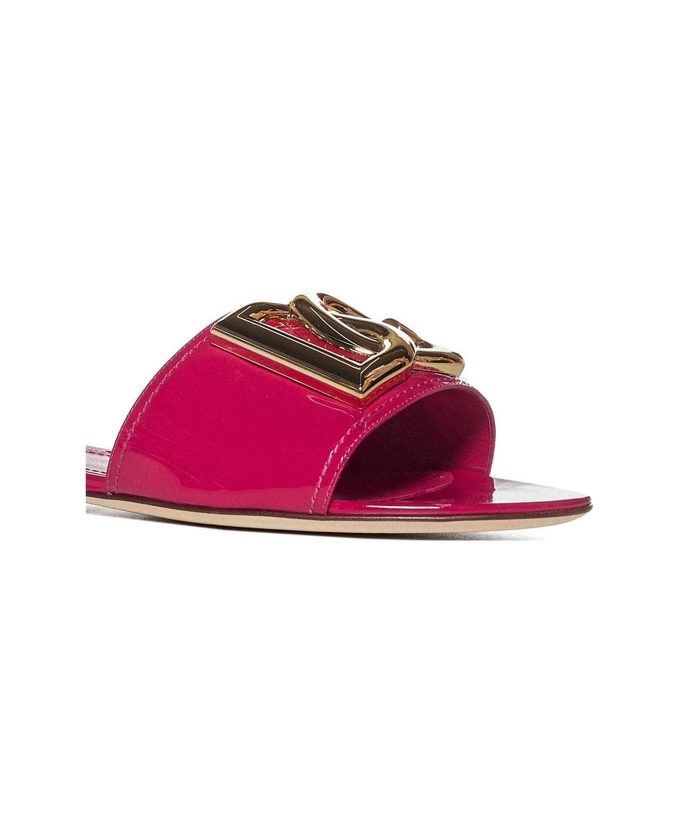 Dolce & Gabbana Dg Logo Plaque Sandals - Fucsia