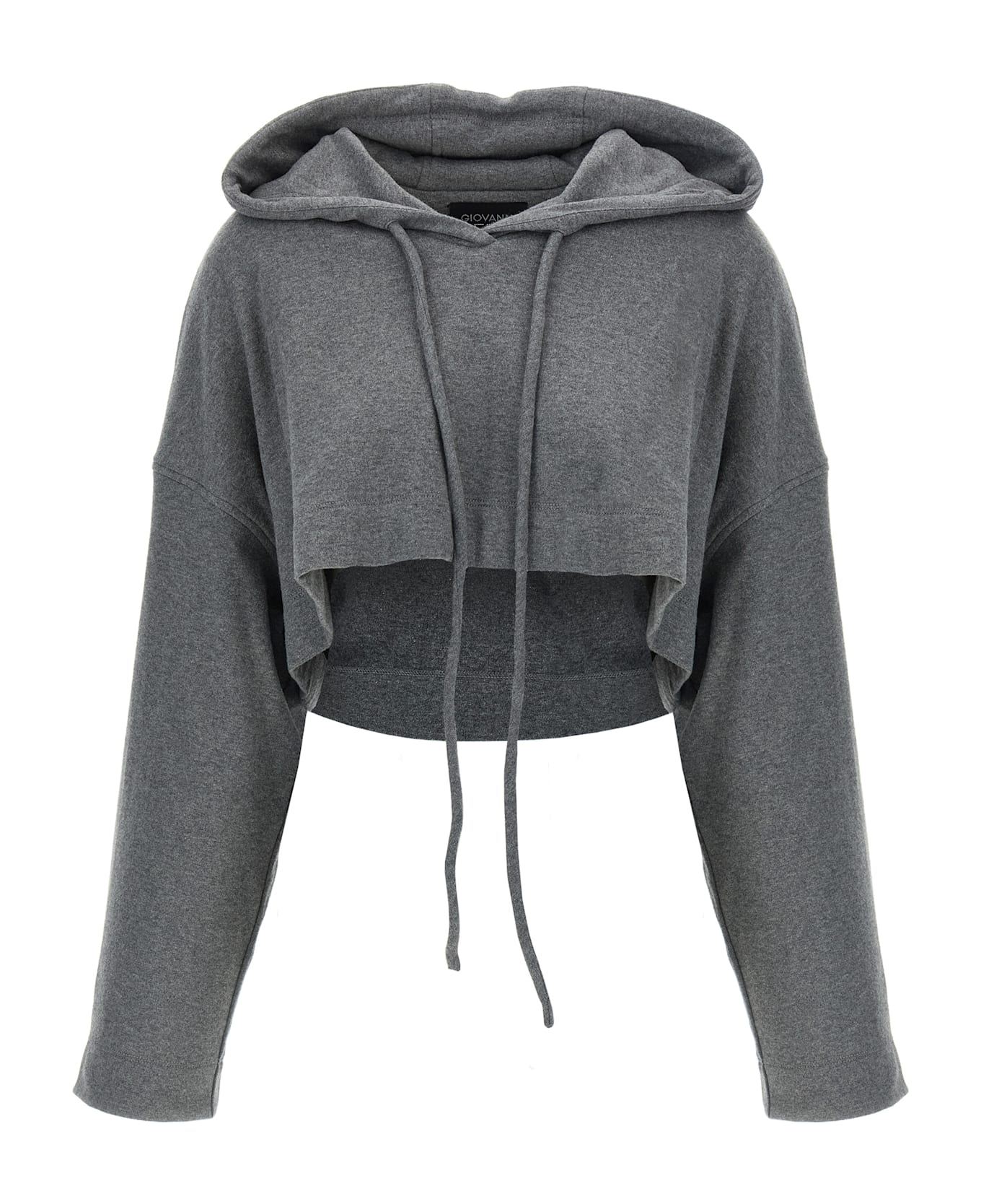Giovanni Bedin Cropped Hoodie - Gray