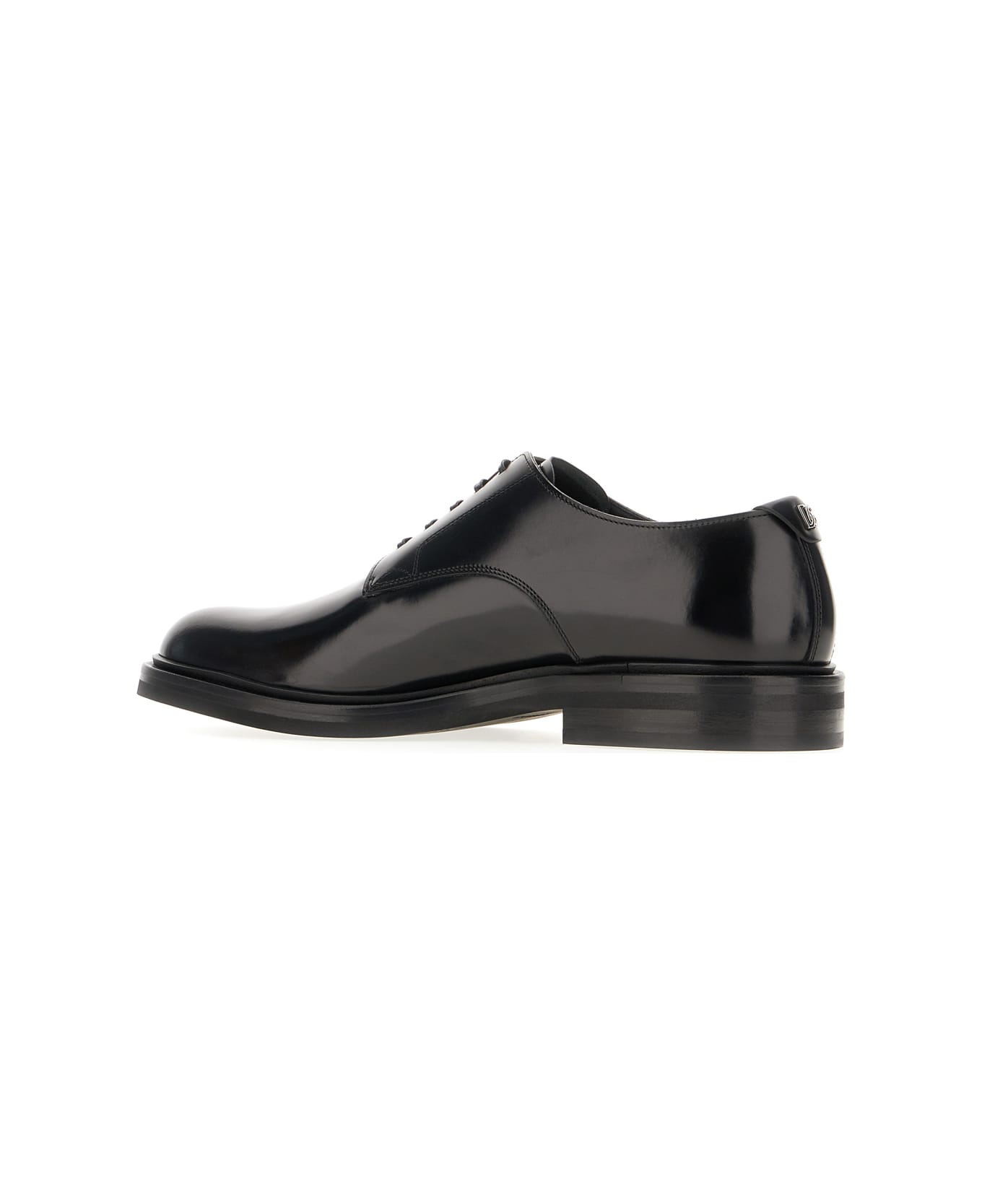 Dolce & Gabbana Black Leather Lace-up Shoes - Nero