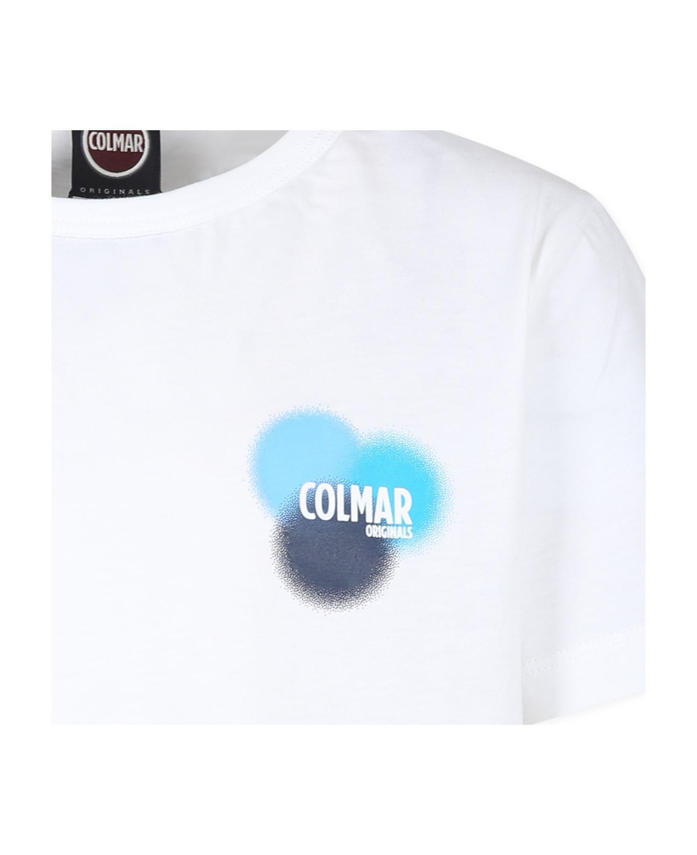 Colmar White T-shirt For Boy With Logo - White