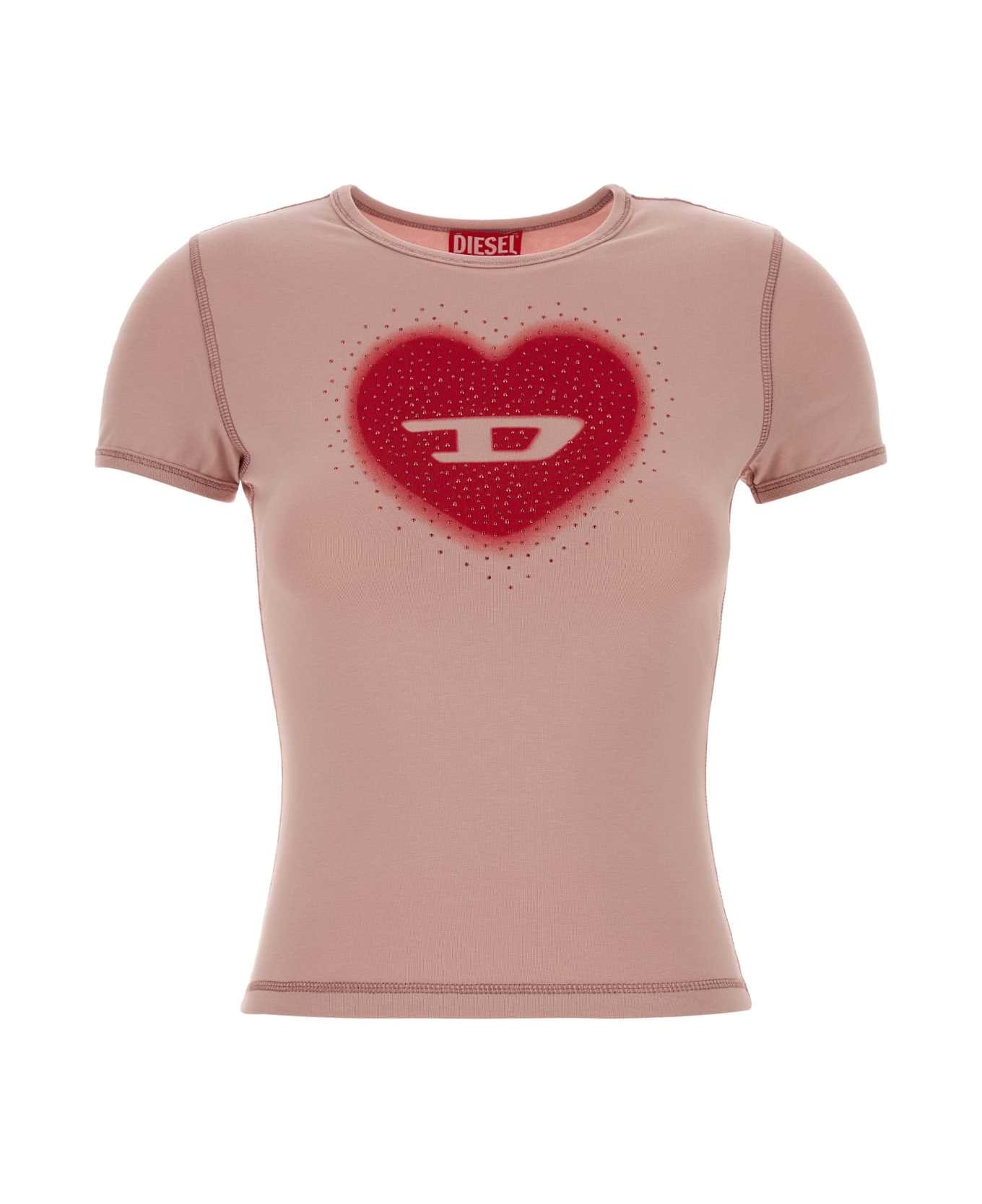 Diesel Pink Stretch Cotton T-shirt - 33L