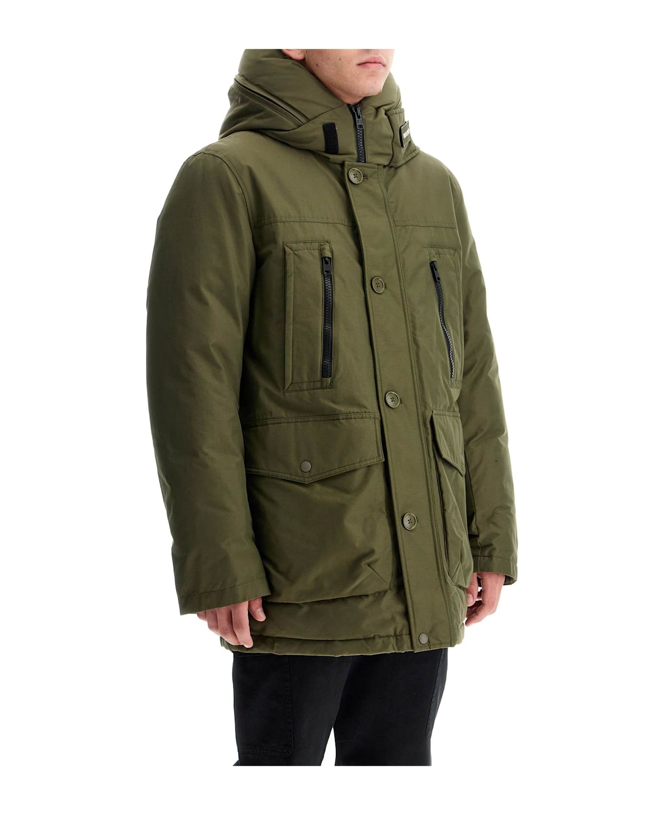Woolrich 'arctic' Parka In Ramar Fabric - GREENSTONE