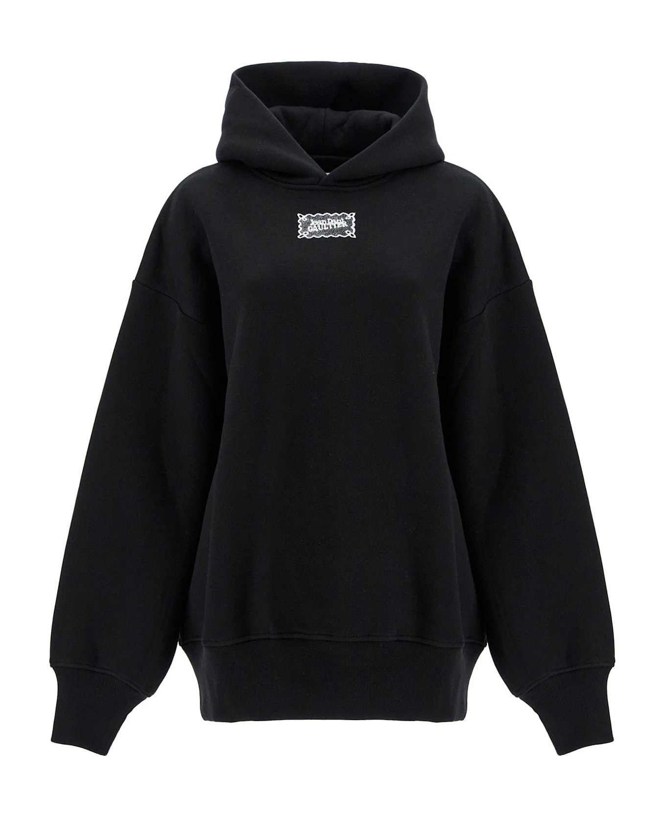 Jean Paul Gaultier Oversized Hoodie With Hood - BLACK/WHITE (Black)