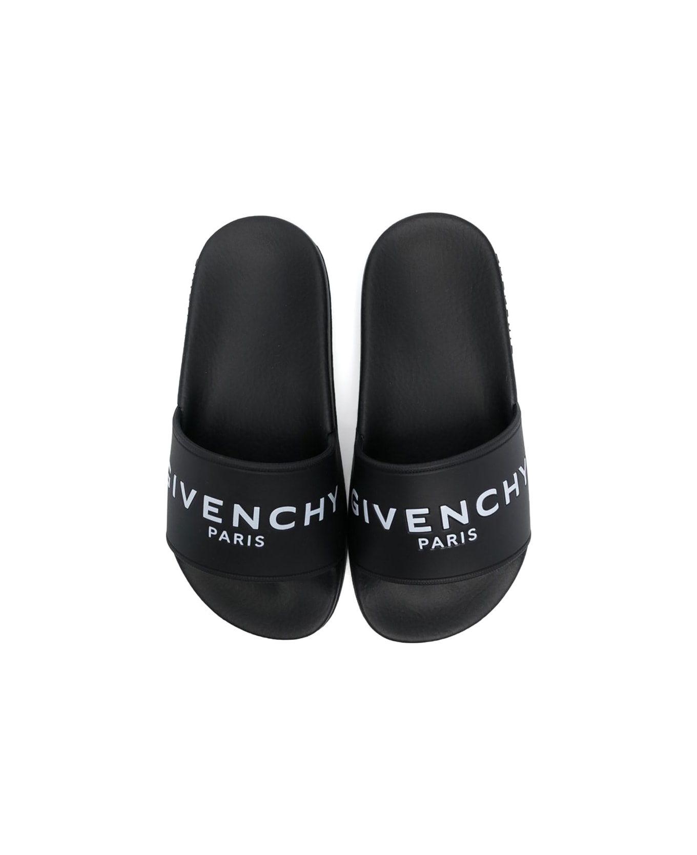Givenchy Rubber Logo Slippers - BLACK