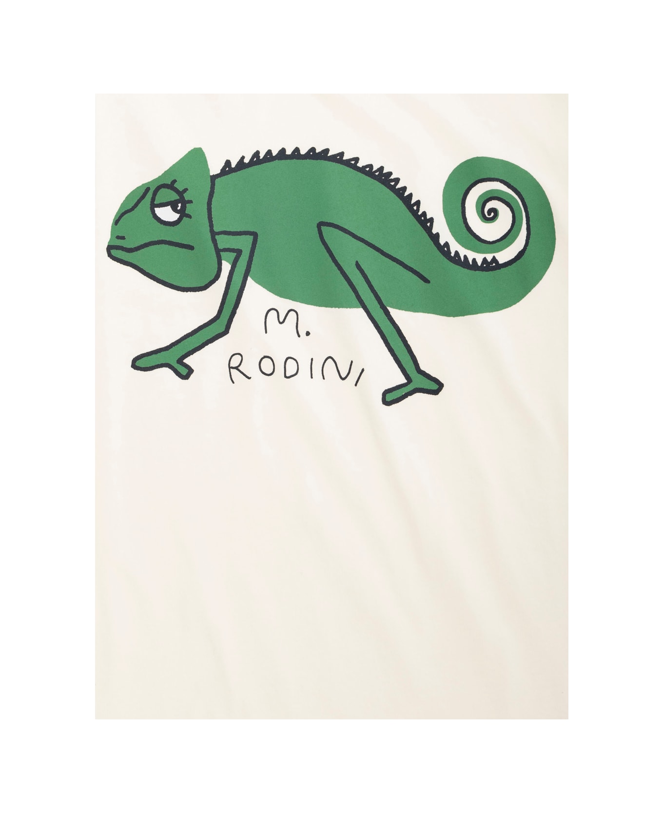 Mini Rodini 'lizard' White T-shirt With Front Print In Cotton Boy - White