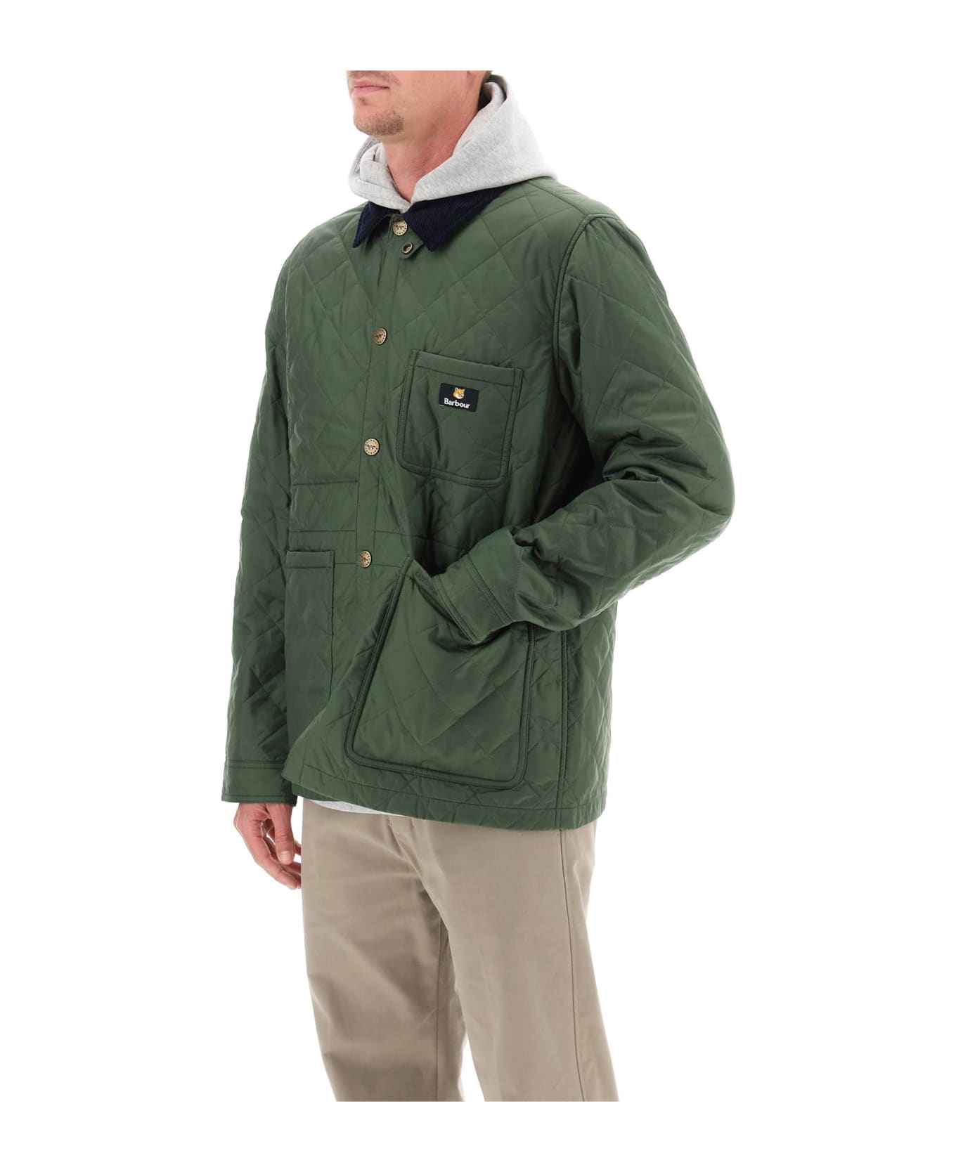 Barbour Maison Kitsuné Kenning Quilted Jacket - GREEN (Green)