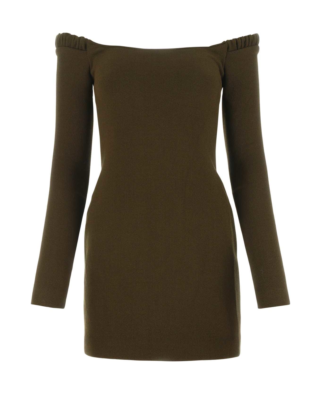Khaite Brown Wool Mini Dress - 177