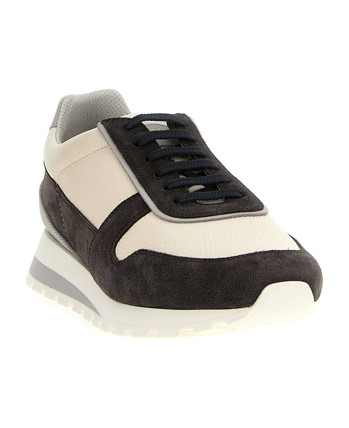 Brunello Cucinelli Leather Suede Sneakers - Multicolor