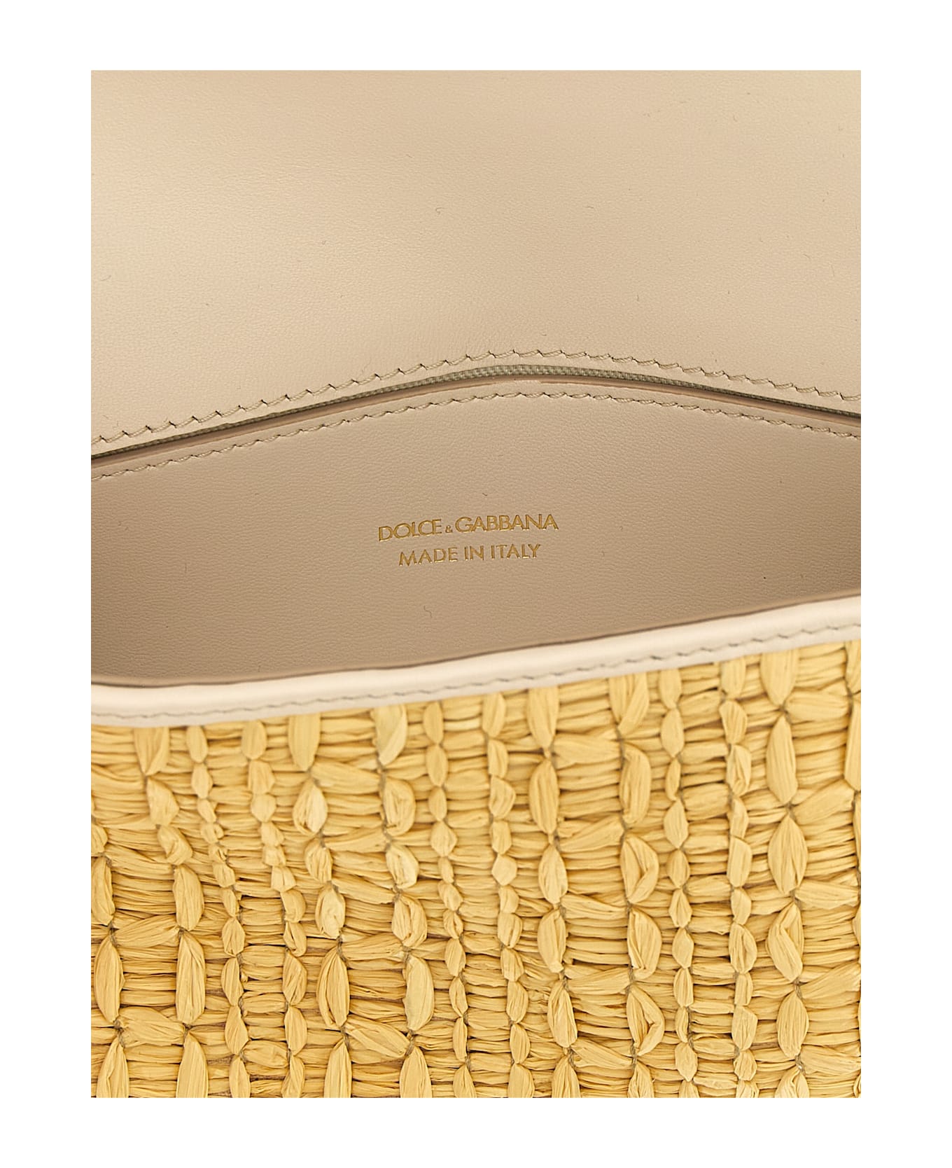 Dolce 
Gabbana Crochet Shoulder Bag - Beige