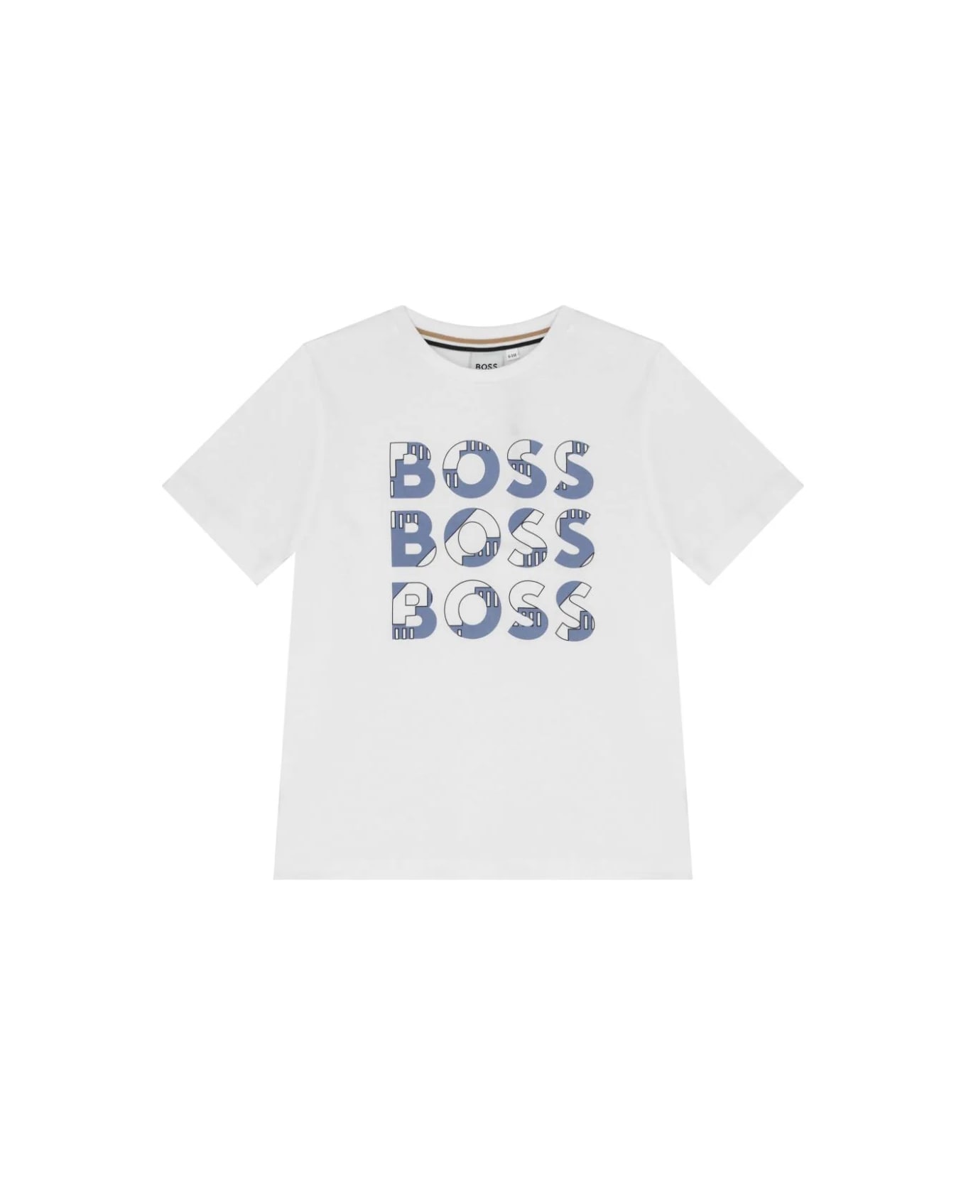 Hugo Boss T-shirt Con Stampa - Bianco
