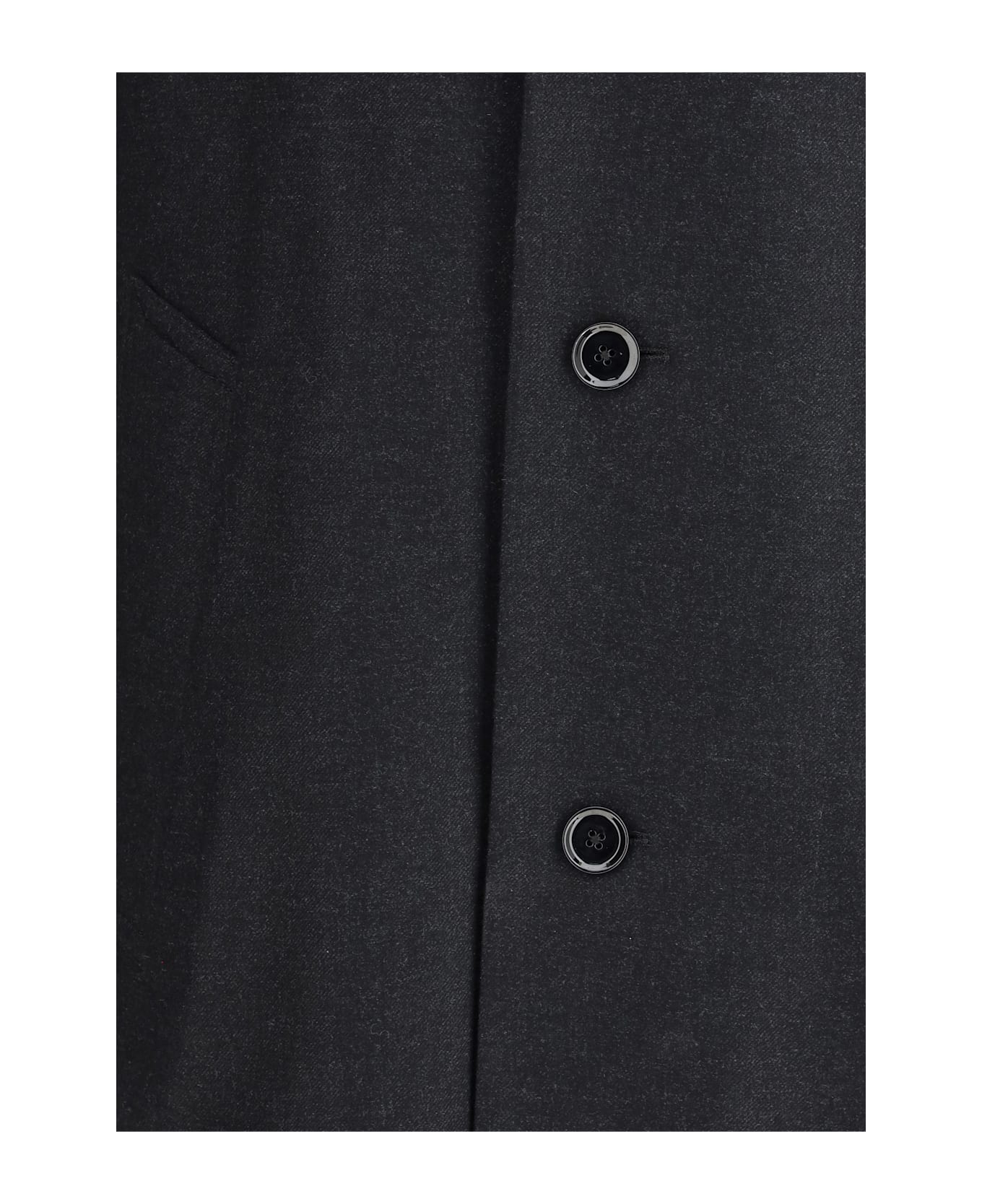 Lemaire Single-breasted Tailored Coat - ANTHRACITE/GREY