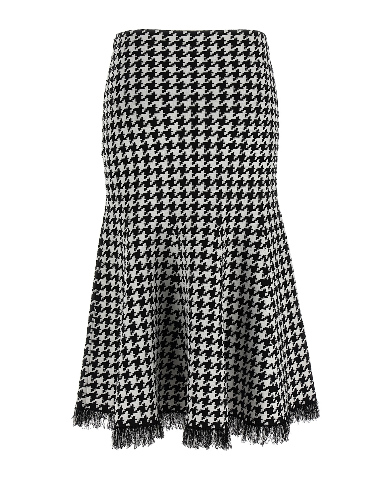 Alexander McQueen Houndstooth Skirt - White/Black