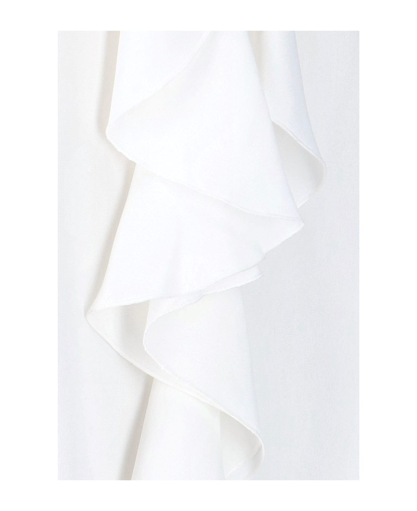 The Seafarer Shirt With Ruffles - White