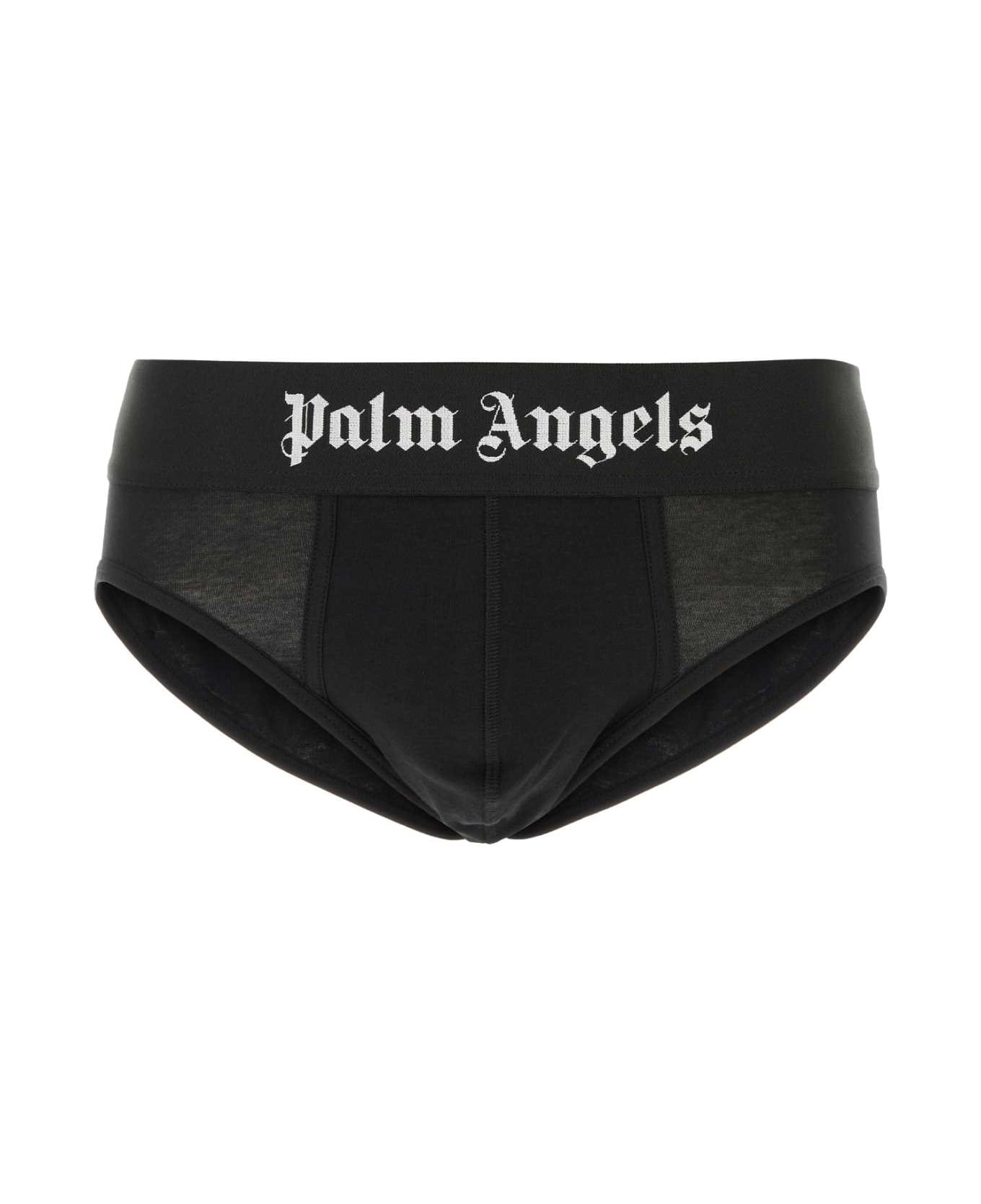 Palm Angels Black Stretch Cotton Brief Set - BLACKBLACK