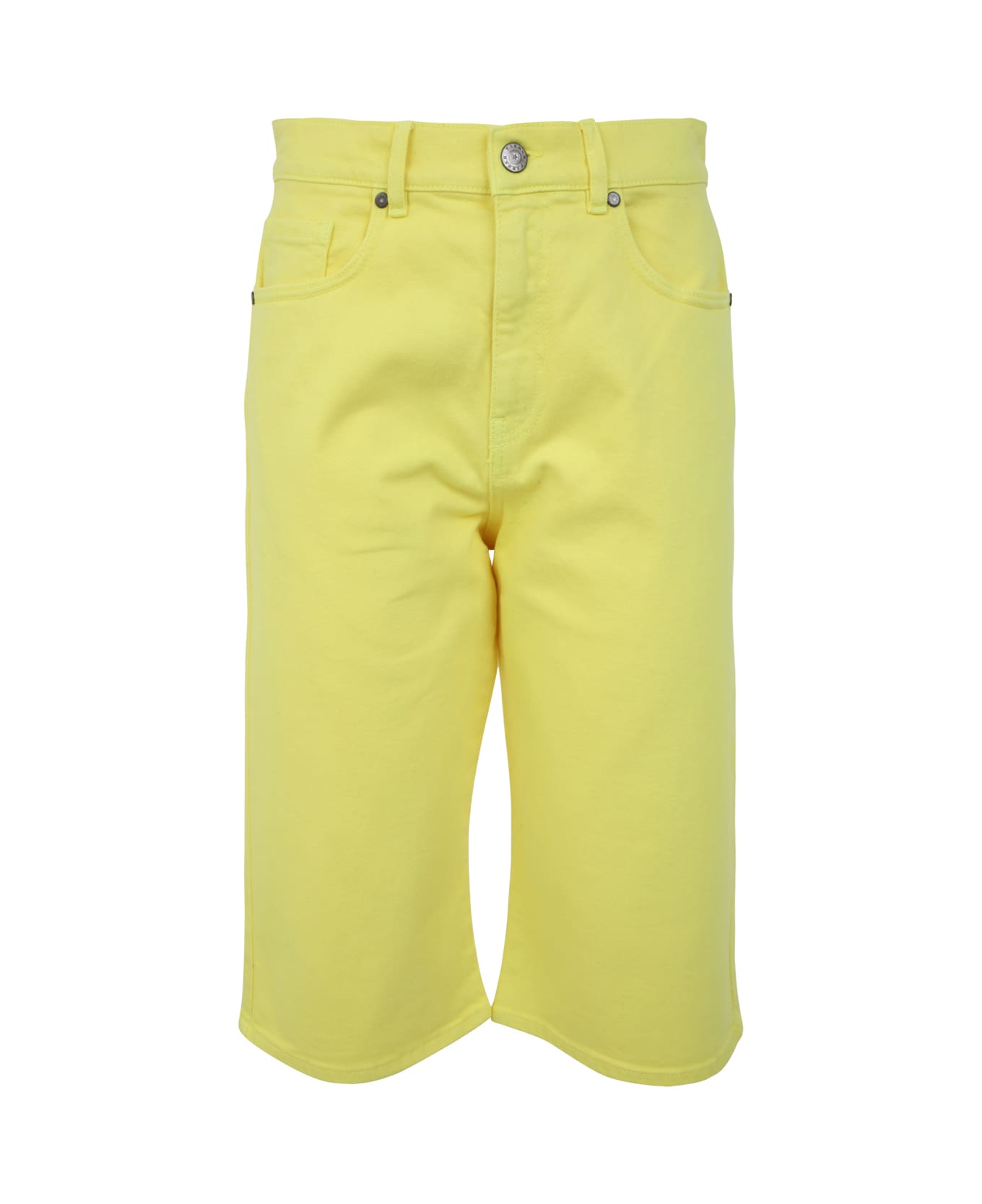 Parosh Drill Cotton Trousers - Light Yellow