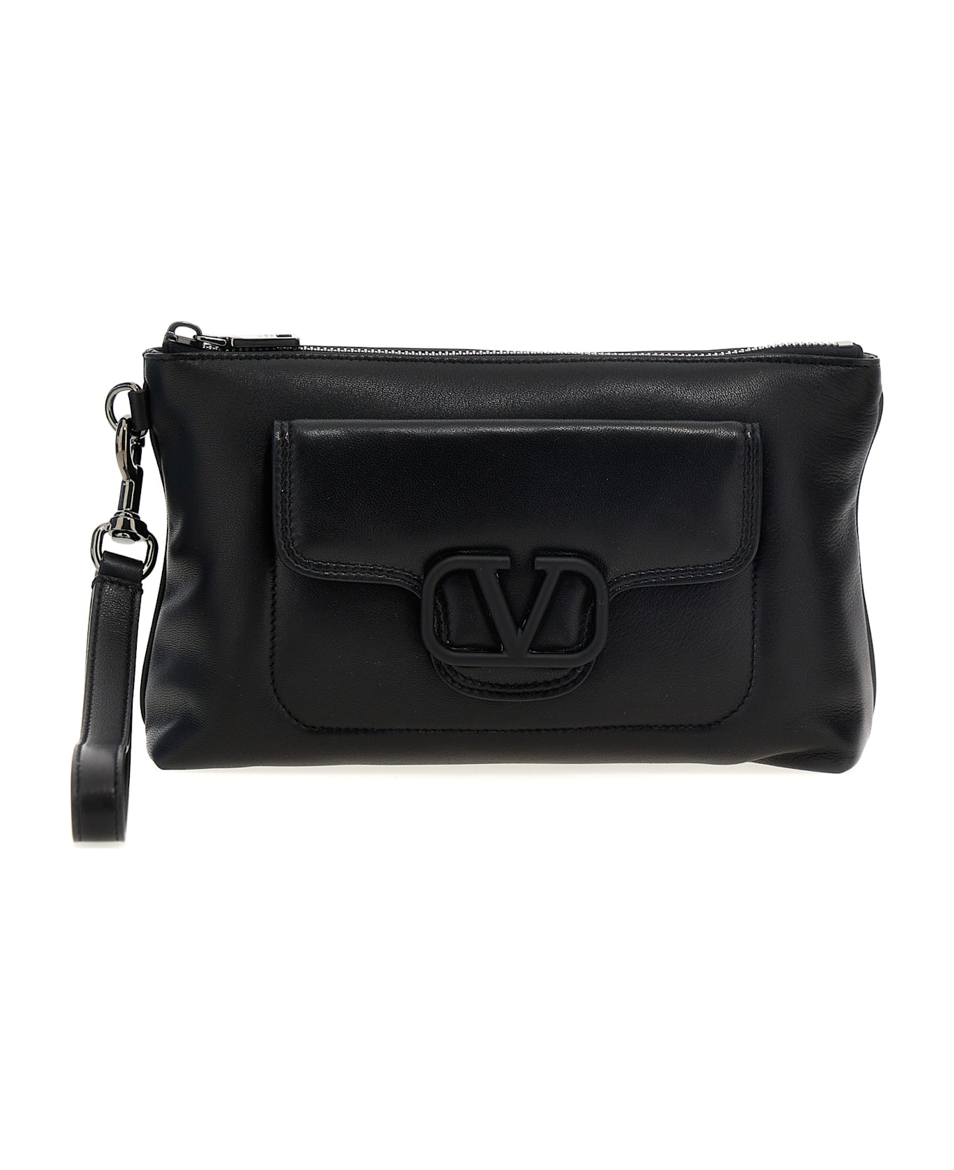 Valentino Garavani 'vlogo Signature' Clutch Bag - Black   バッグ