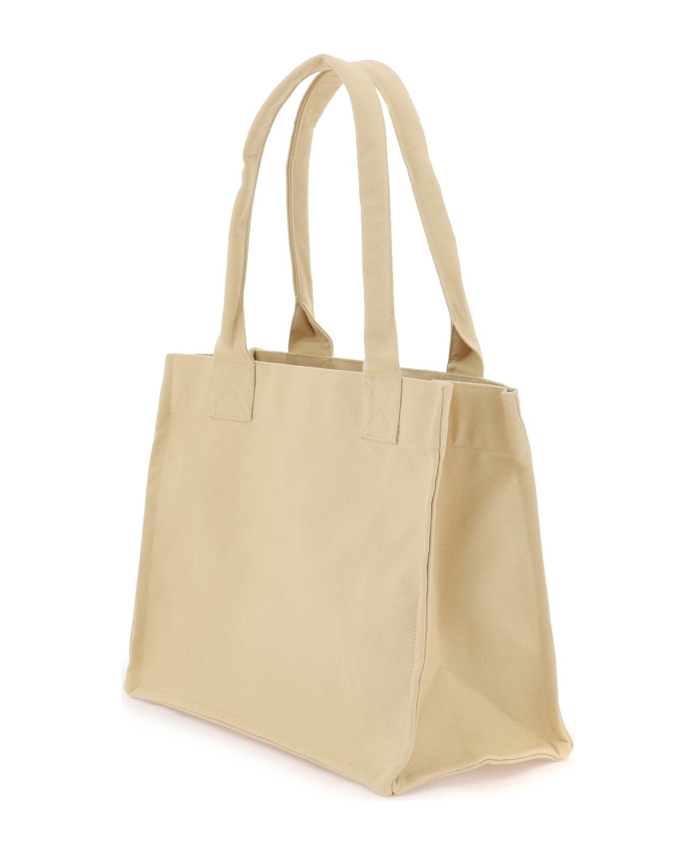 Ganni 'easy' Cream Recycled Cotton Shopping Bag - Buttercream
