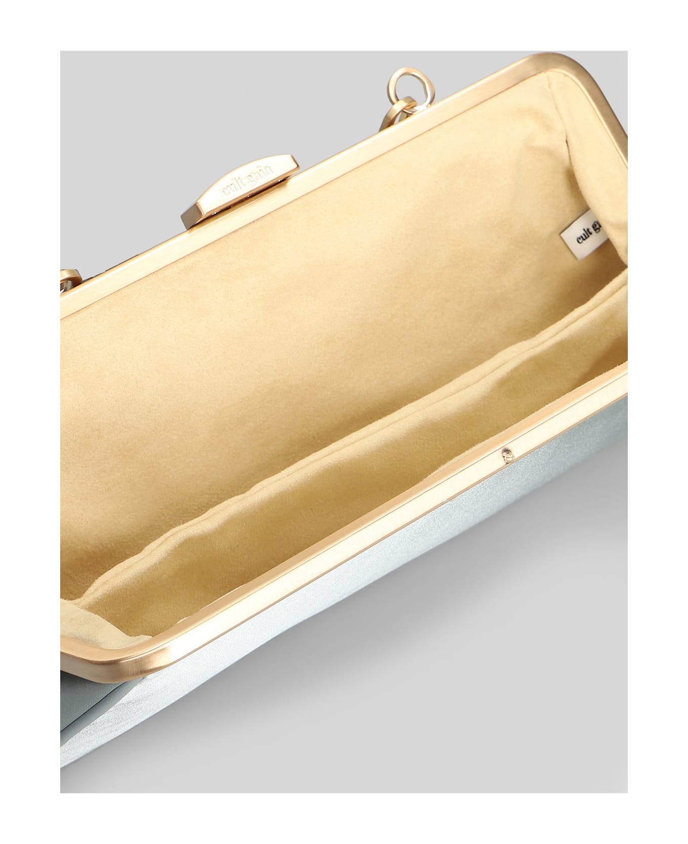 Cult Gaia Matilde Shoulder Bag In Cyan Satin - cyan