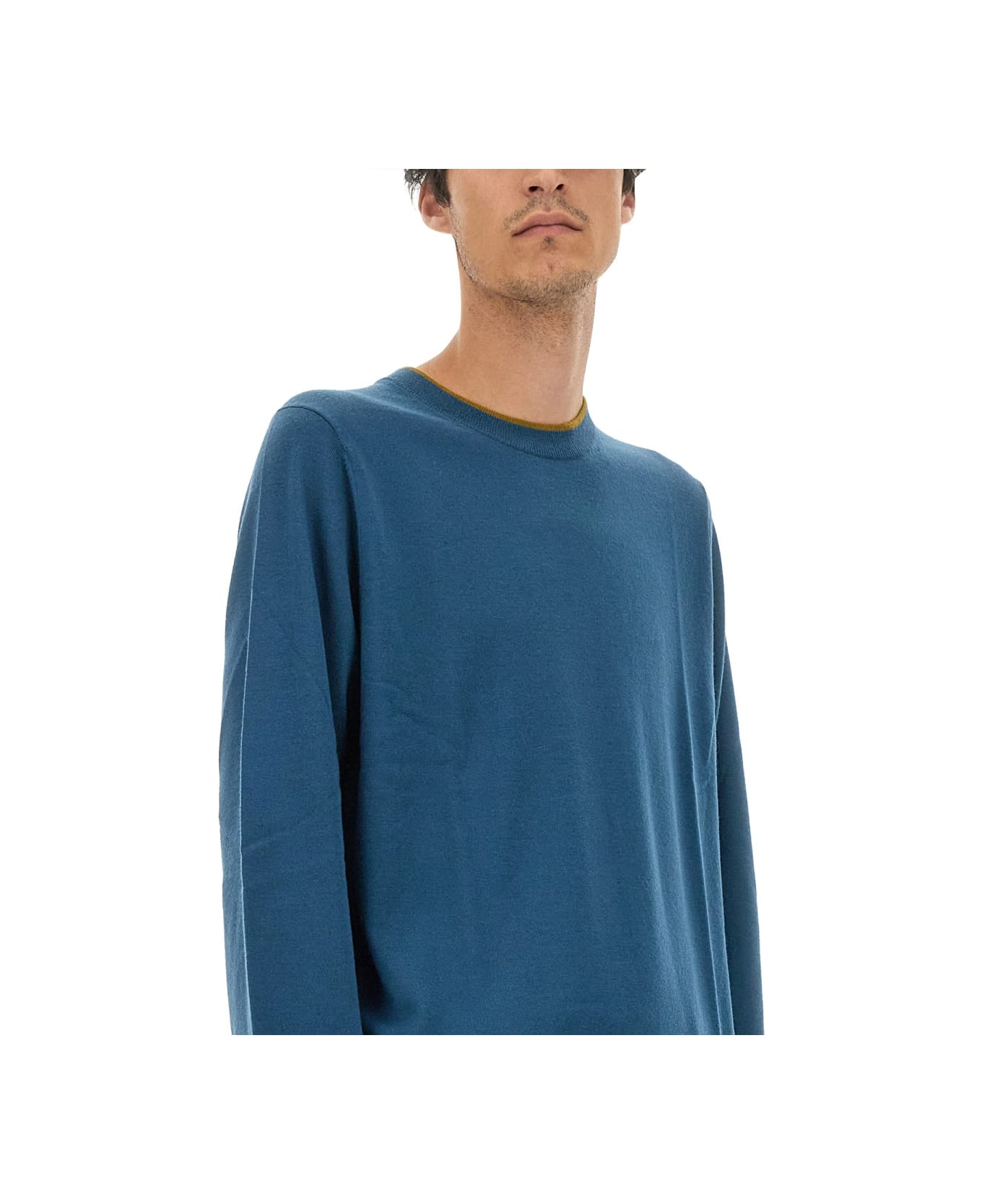 PS by Paul Smith Jersey With Logo - BLUE ニットウェア