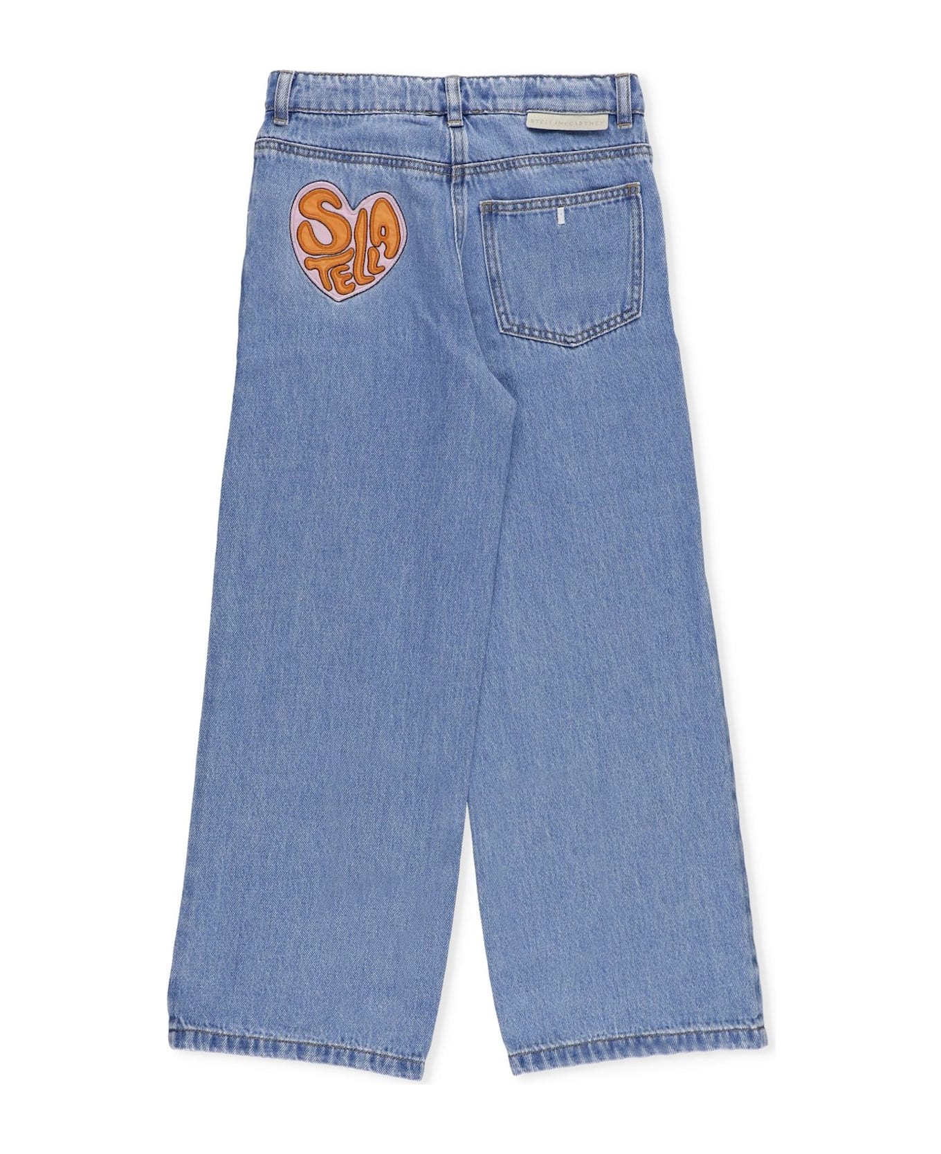 Stella McCartney Logo Patch Straight-leg Jeans - Clear Blue