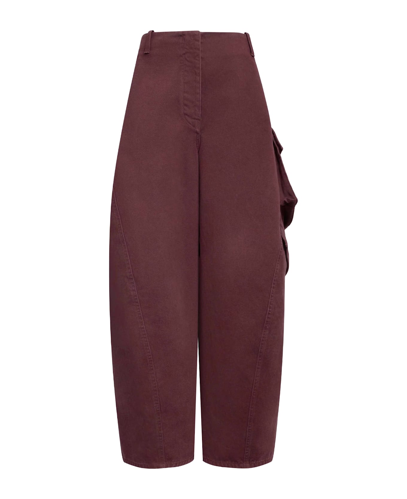Alaia Cotton Cargo Trousers - AUBERGINE